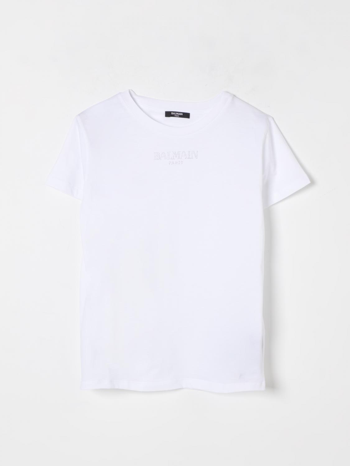 Balmain T-shirt Kids Color White In White