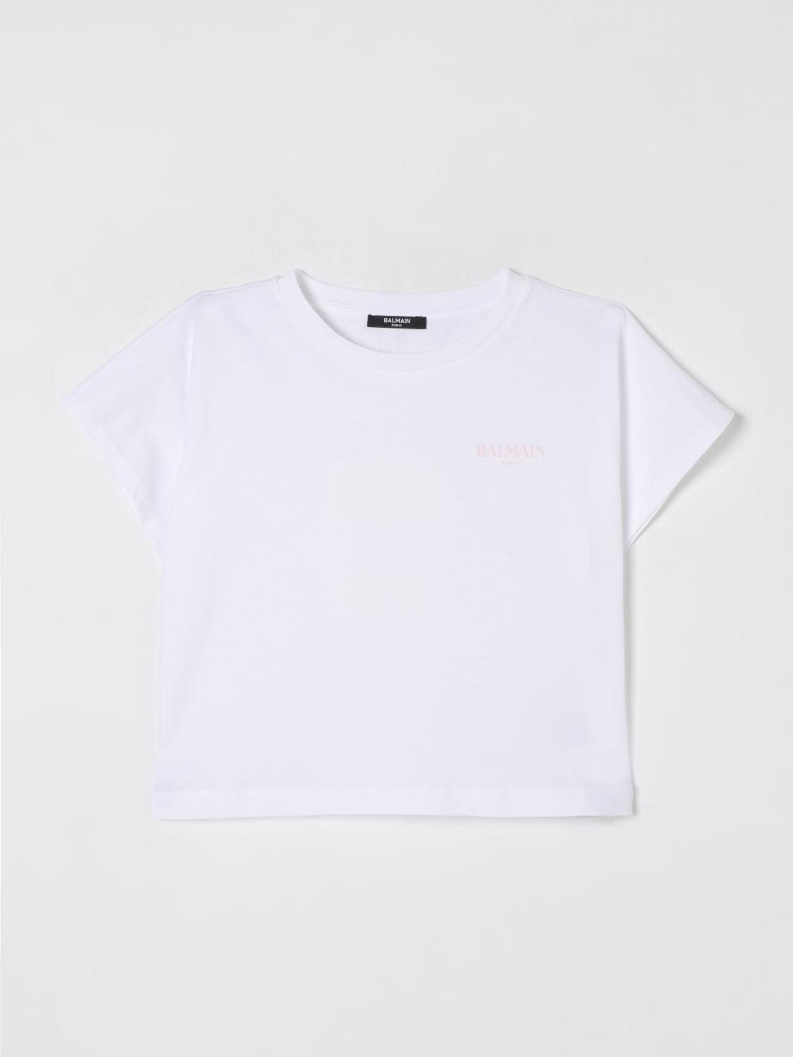 Balmain T-shirt Kids Color White In White