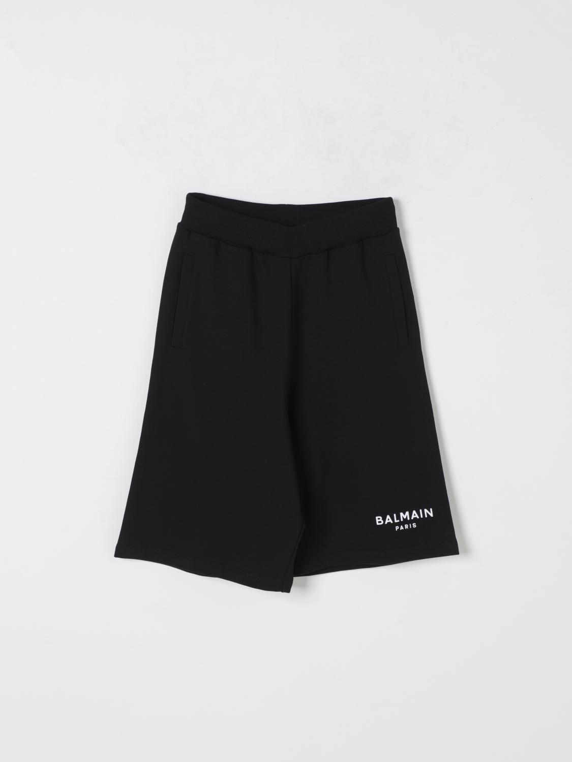 Shop Balmain Shorts  Kids Color Black