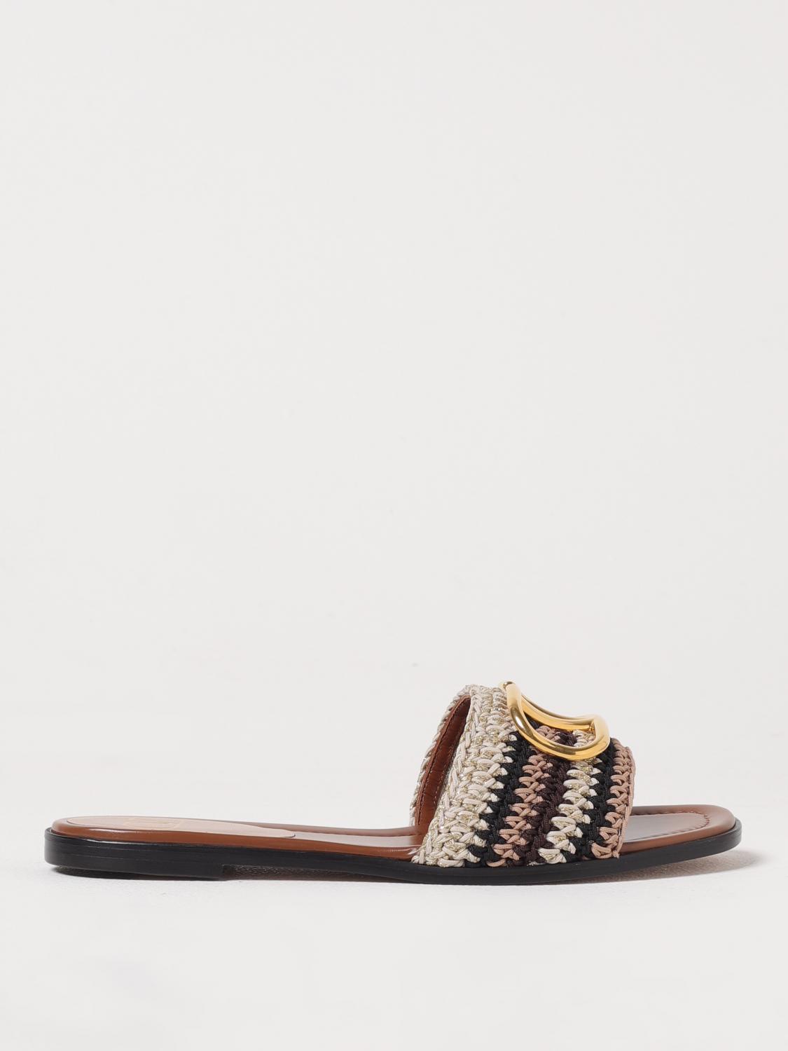 Shop Valentino Flat Sandals  Garavani Woman Color Ivory