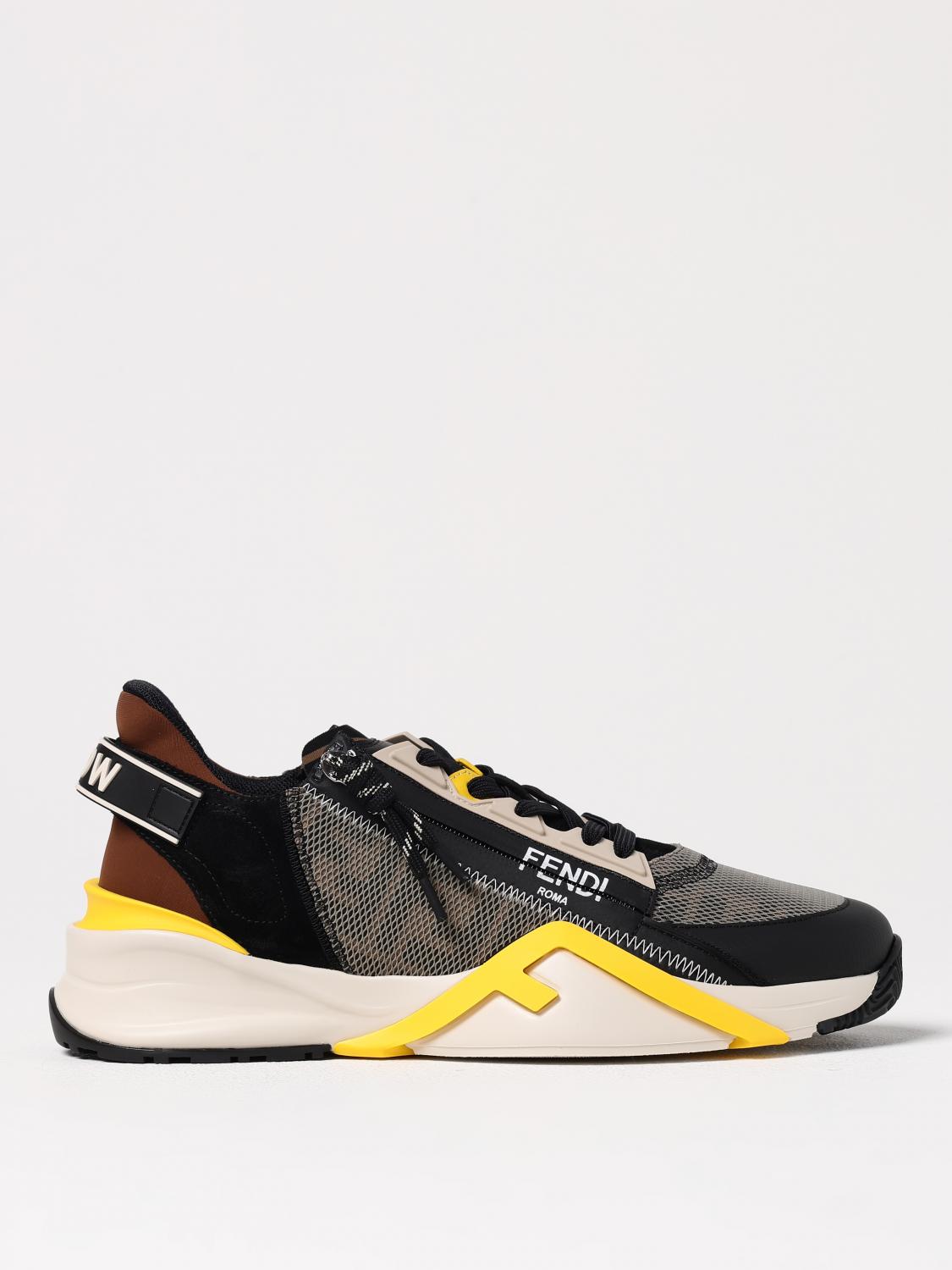 Fendi Men Flow Sneakers In Multicolour