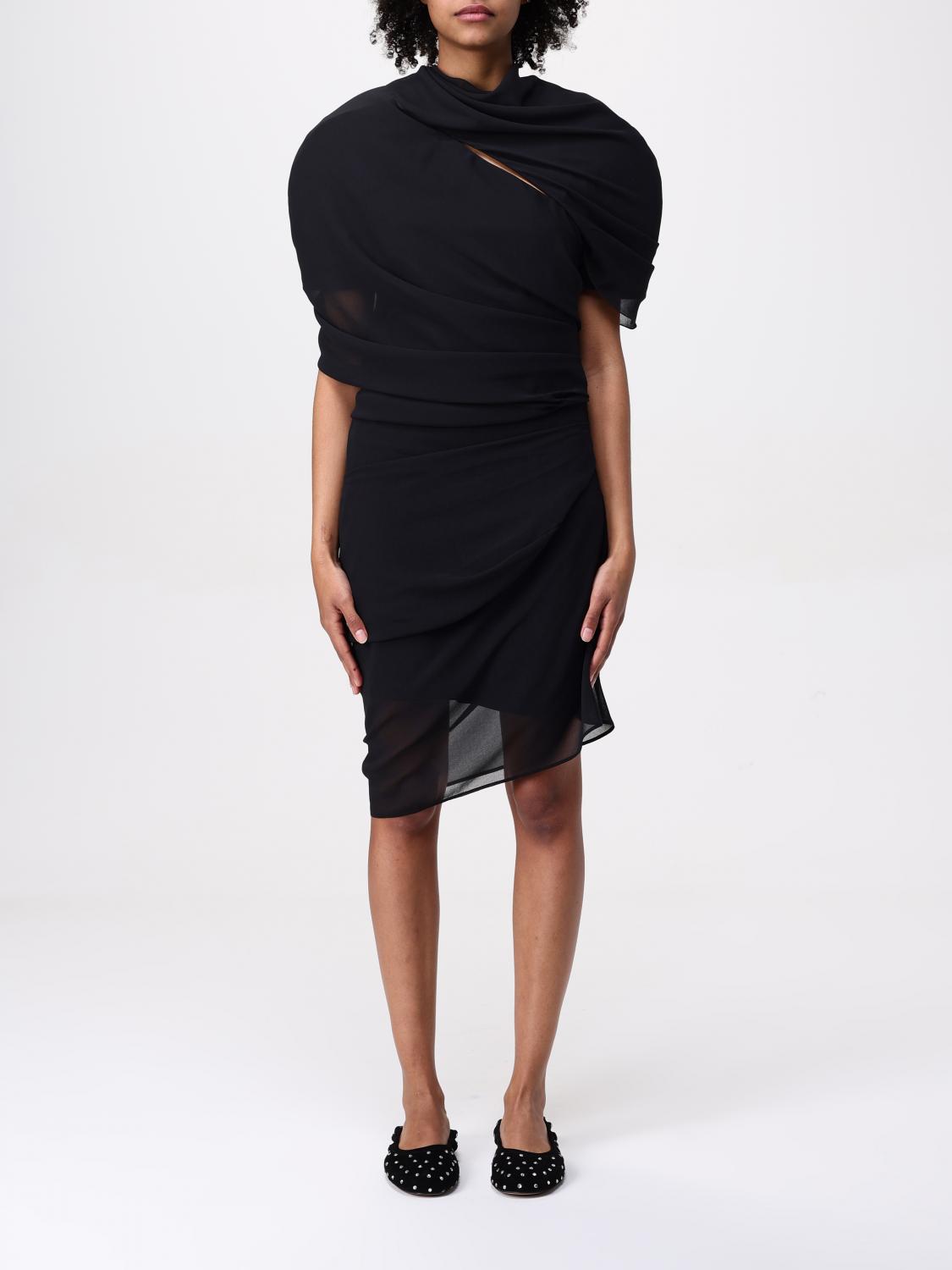 Jacquemus Woman Mini Dress Black Size 6 Polyester, Polyamide, Elastane In Black