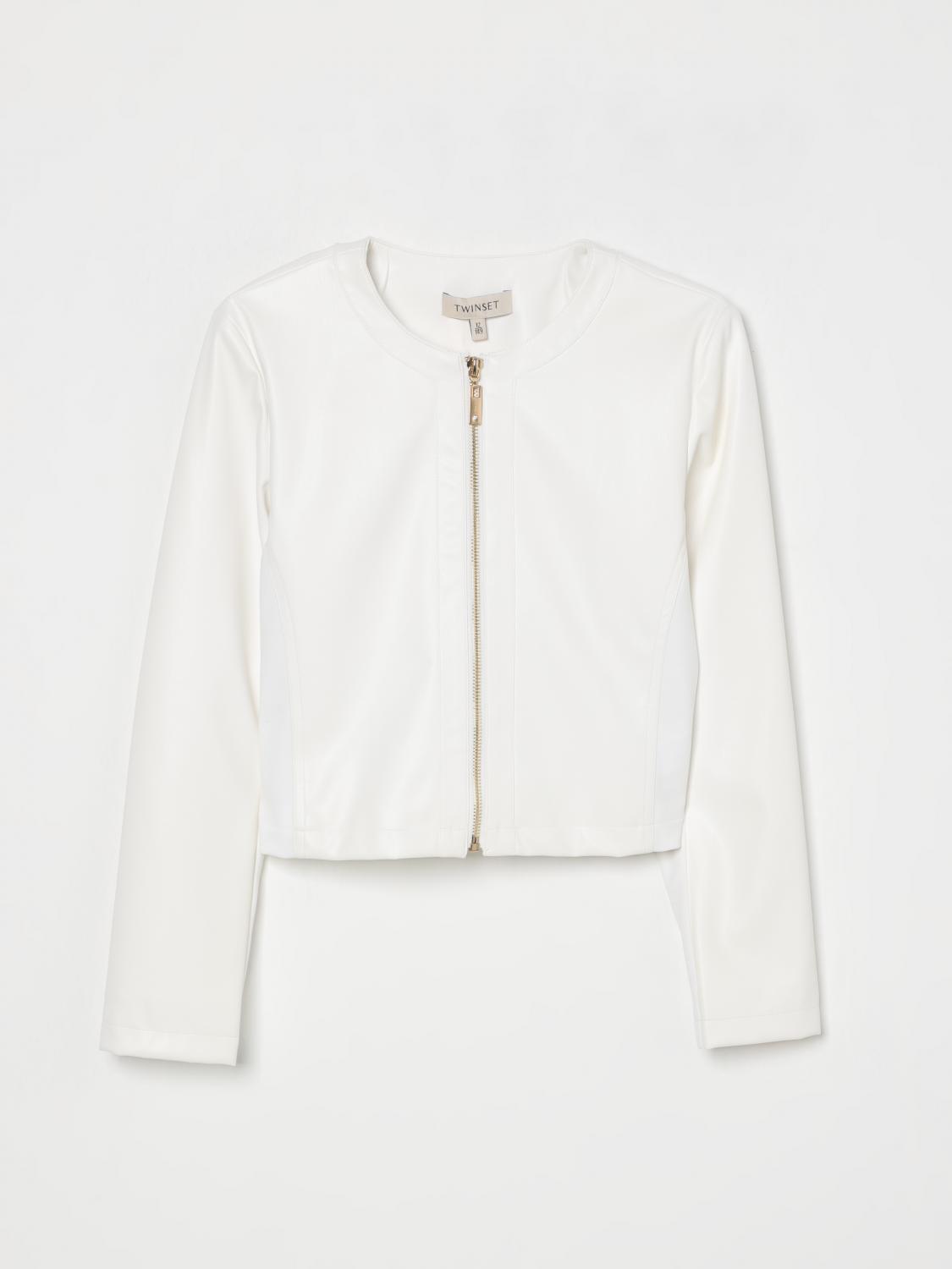 Twinset Coated Jacket In White