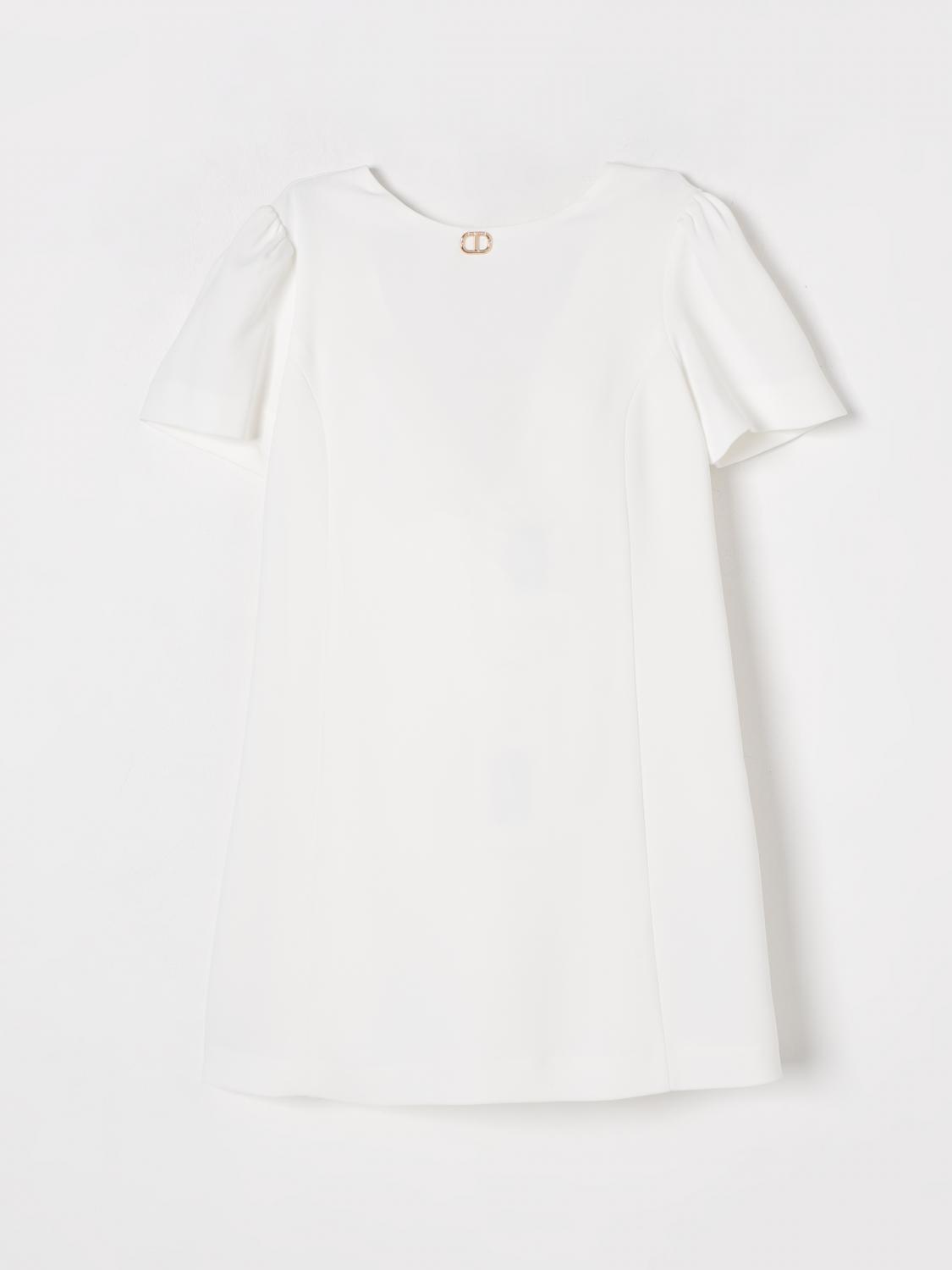 Twinset Dress Kids Color White In White