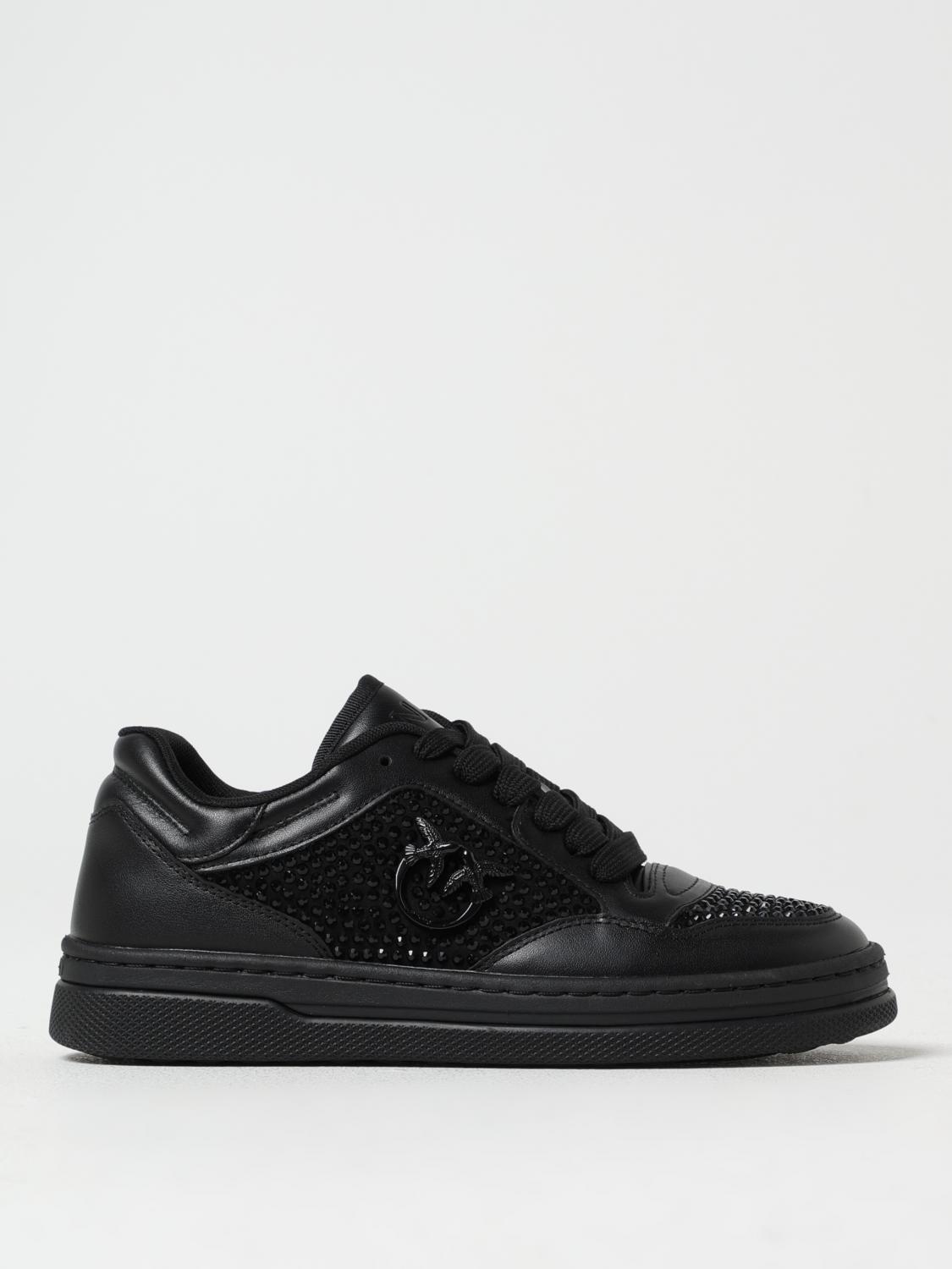 Pinko Mandy Sneakers With Crystals And Studs In Black