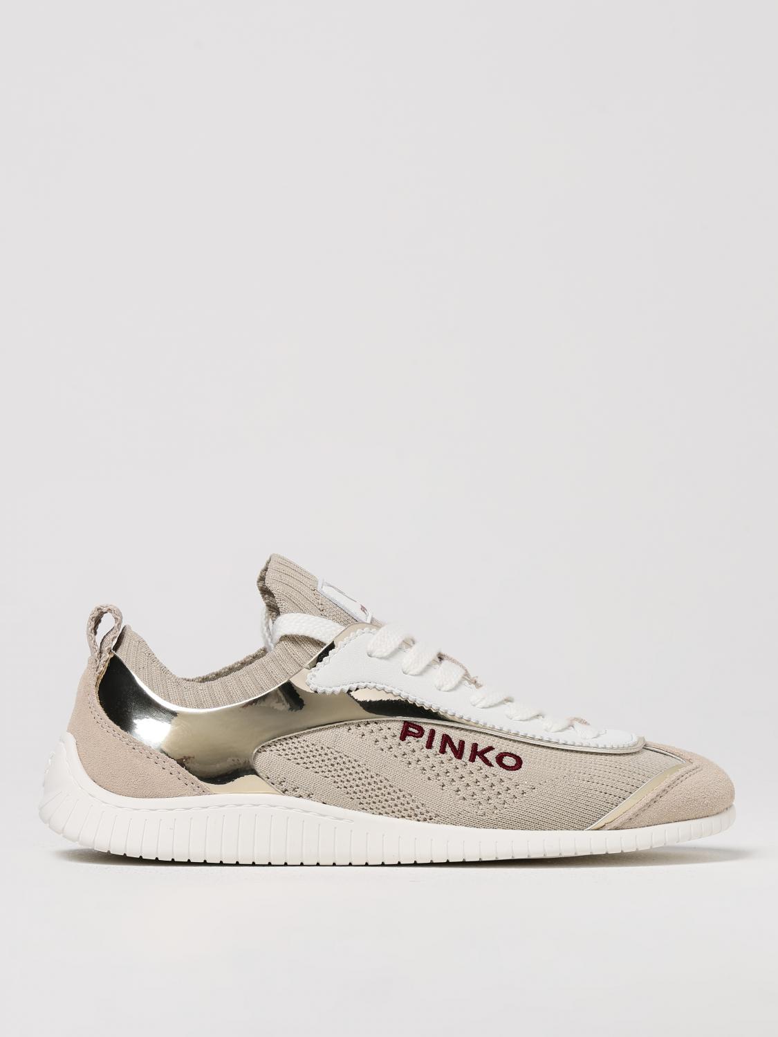Pinko Reby Low-top Sneakers In Beige