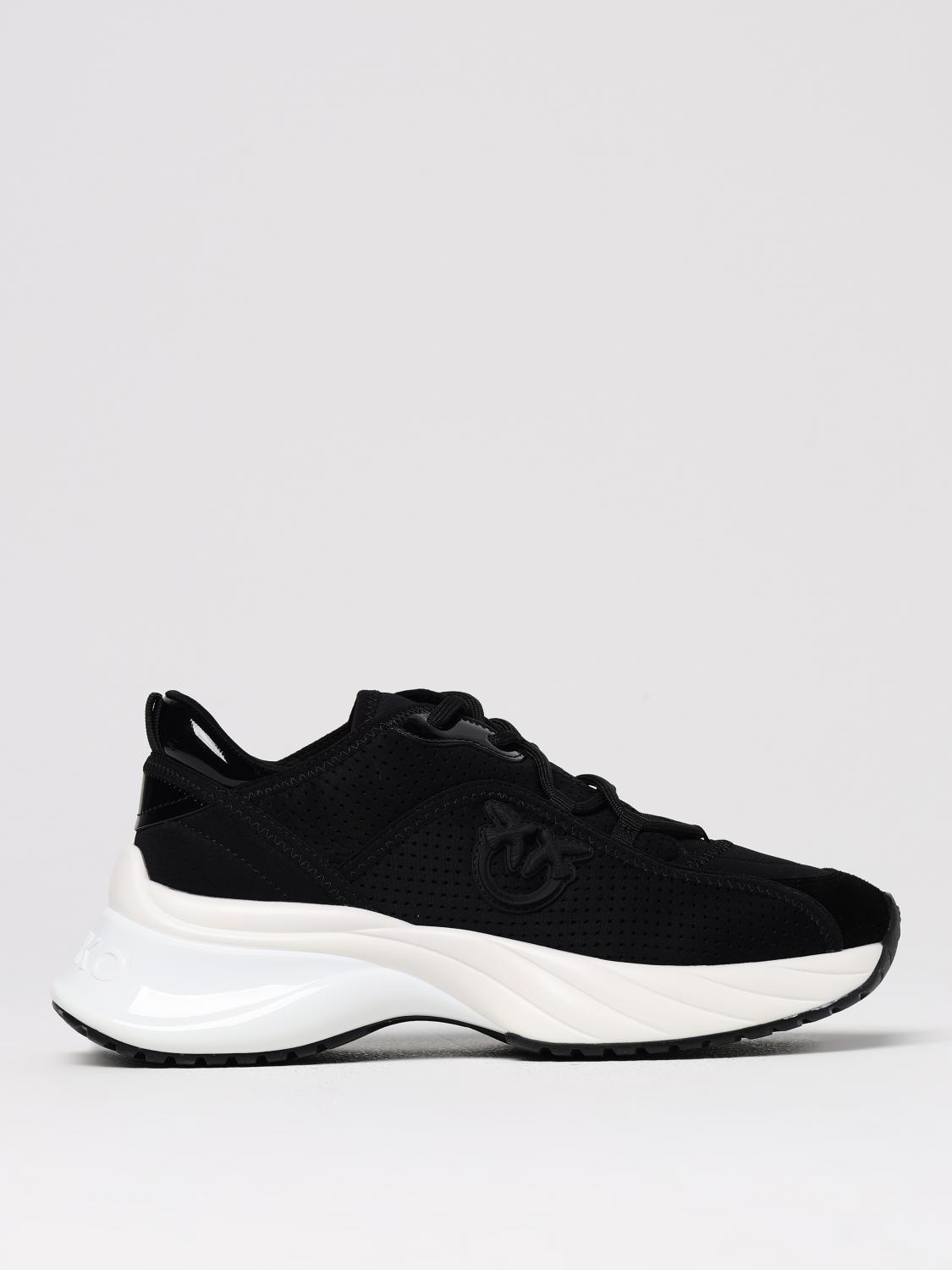Pinko Sneakers Ariel Ajourées Avec Logo Love Birds In Black