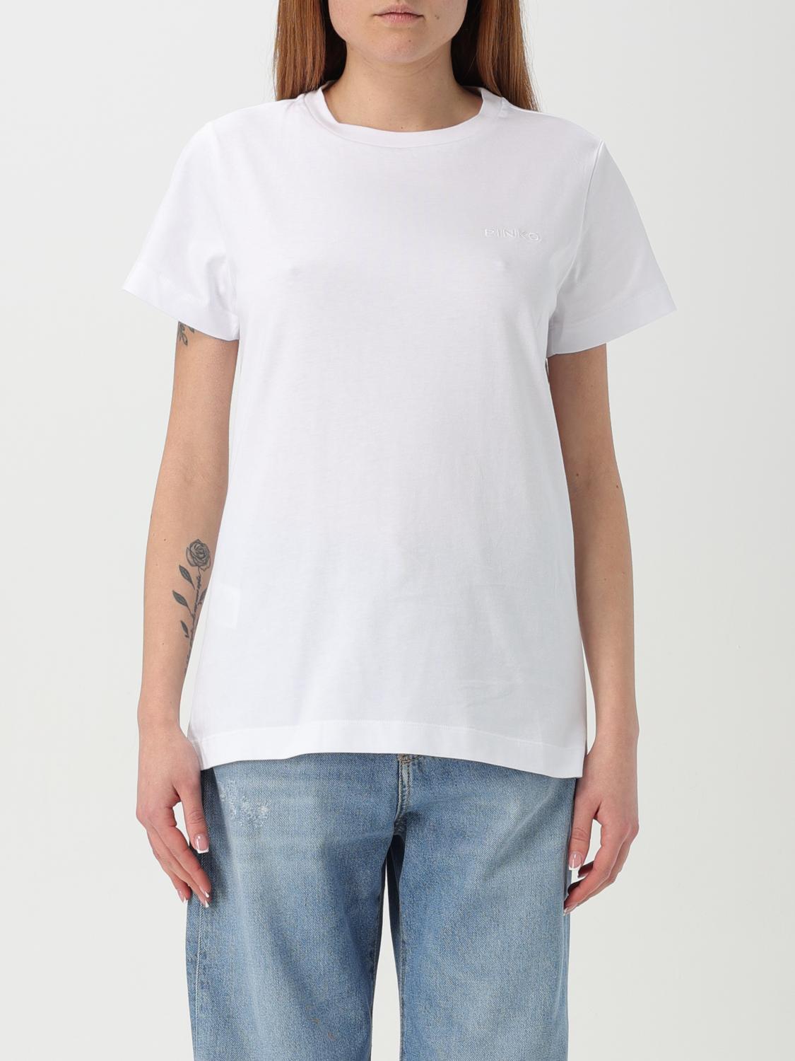 Shop Pinko T-shirt Woman Color White