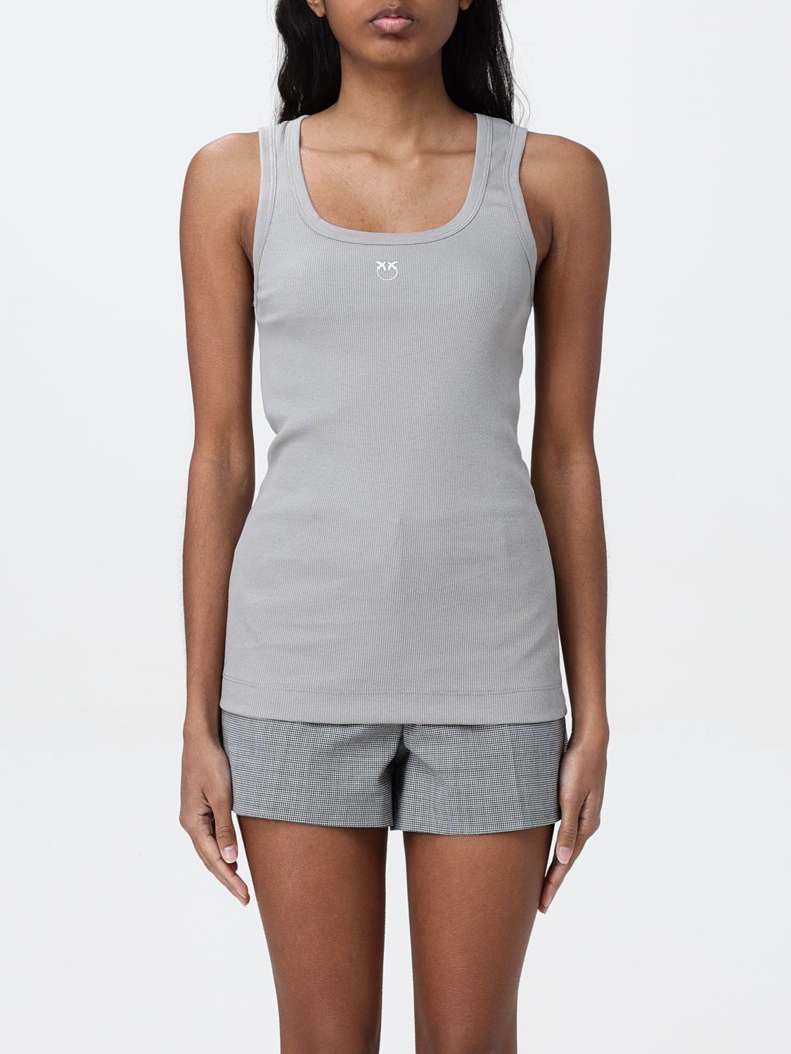 Shop Pinko T-shirt  Woman Color Grey In Grau