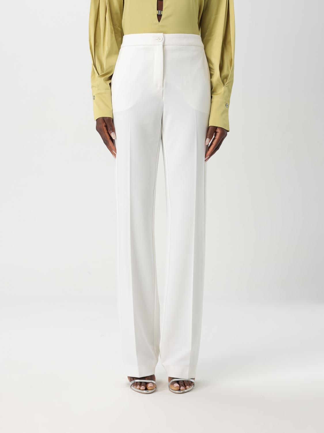 Pinko Pants Woman Color White In White