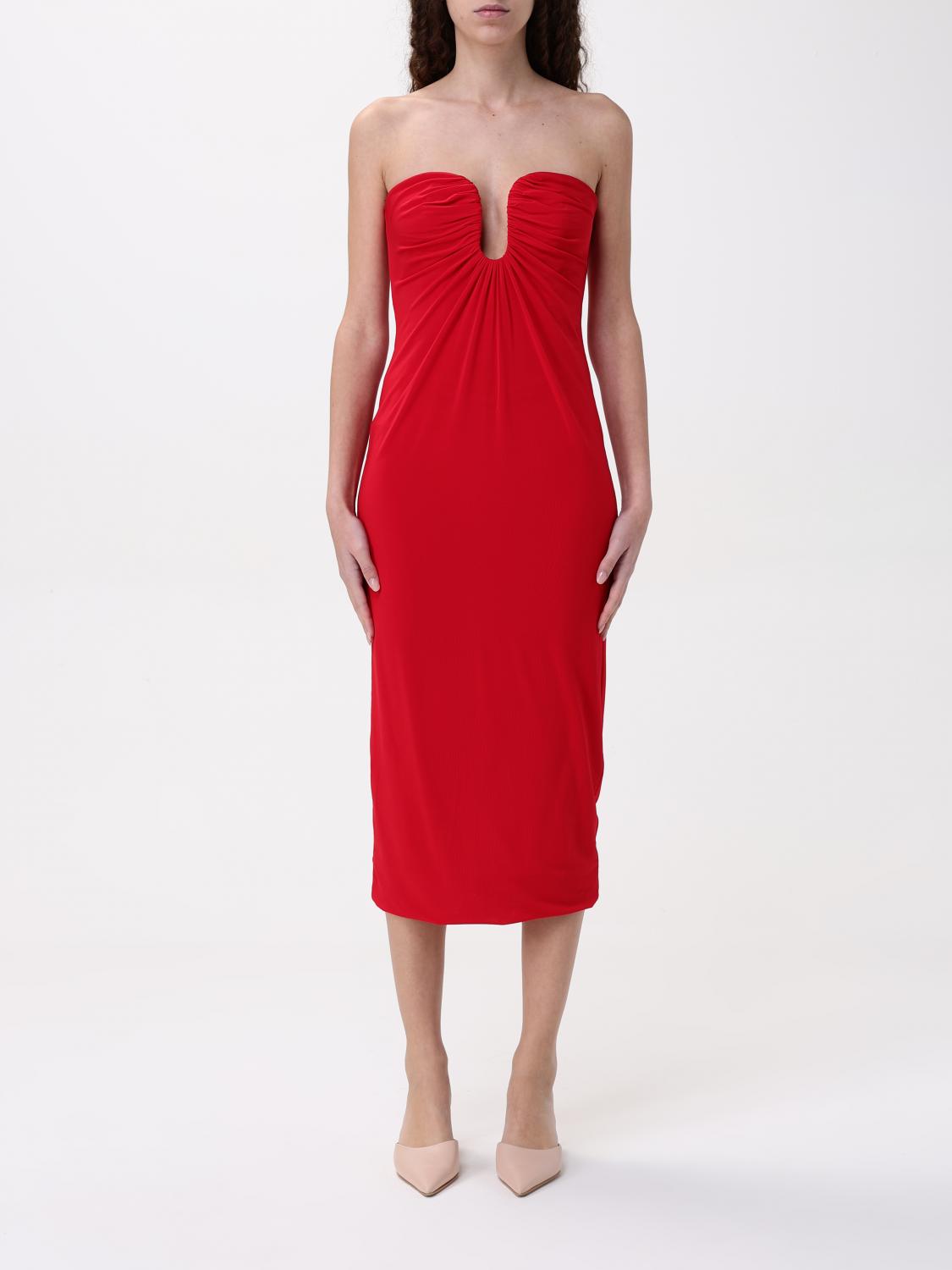 Shop Pinko Dress Woman Color Red