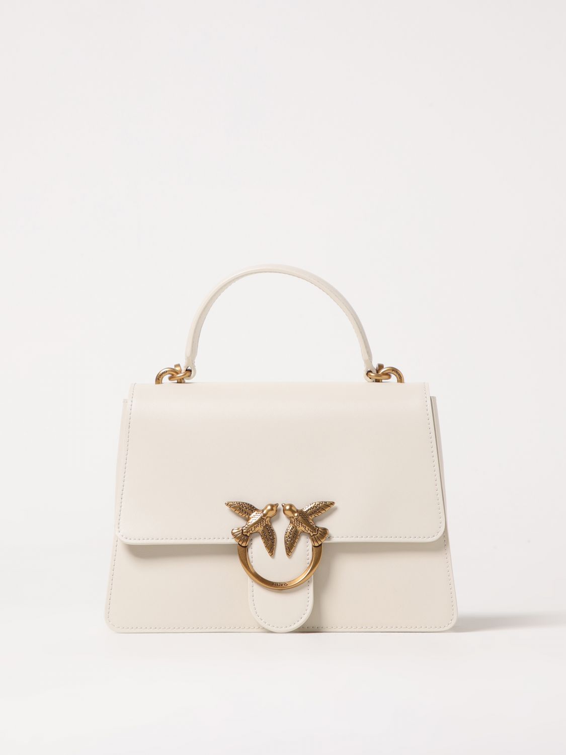 Pinko Love Birds Tote Bag In White