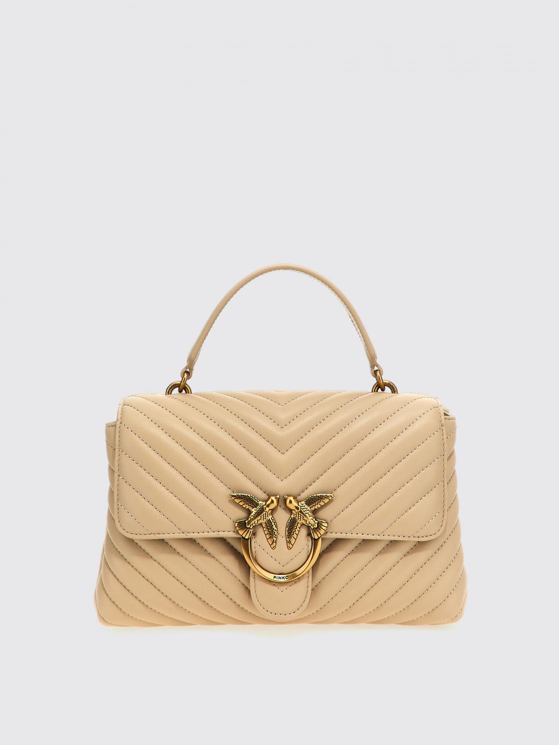 Pinko Handbag Woman Color Beige In Beige