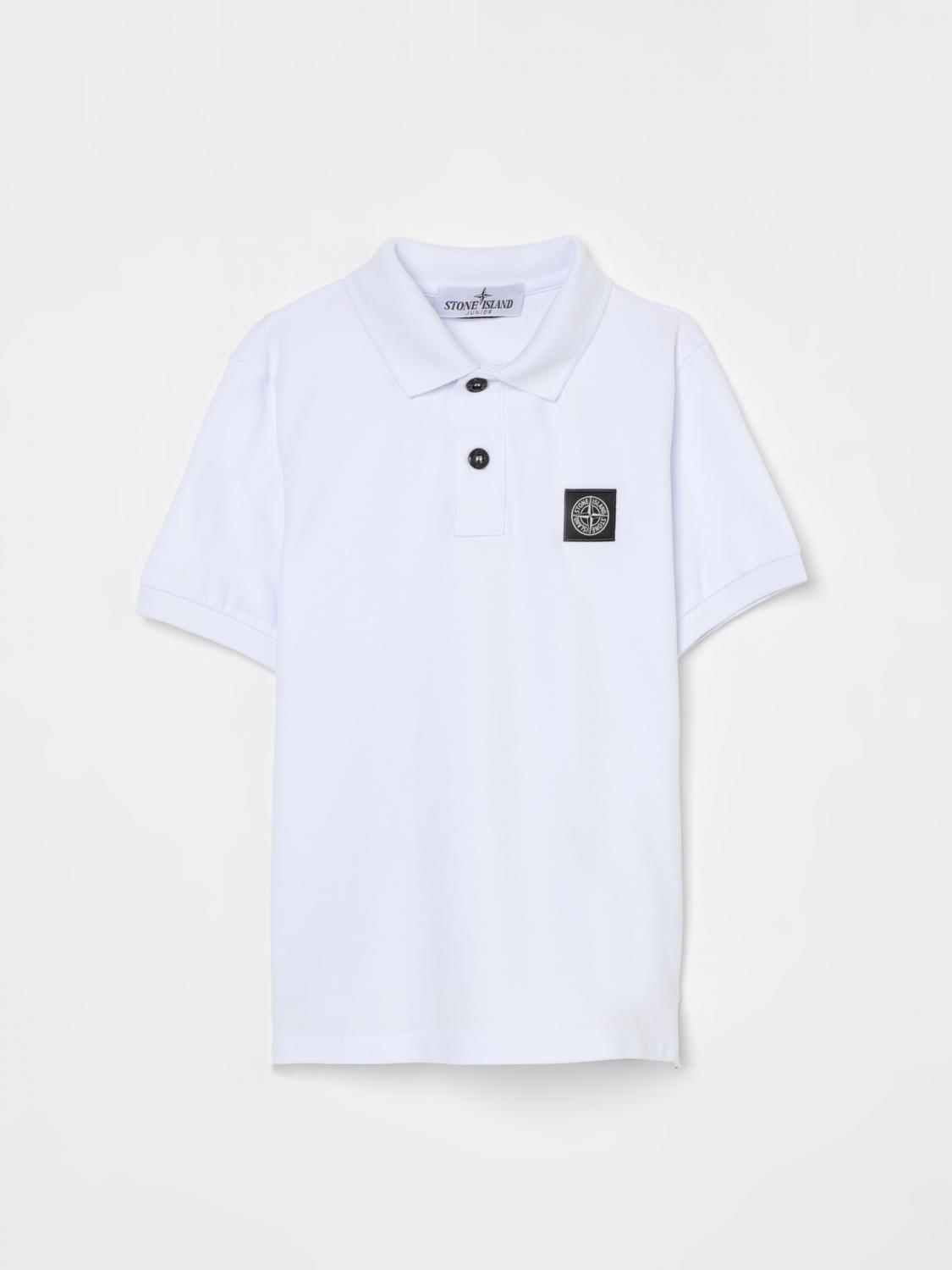 Stone Island Polo Shirt Junior Kids Color White In White