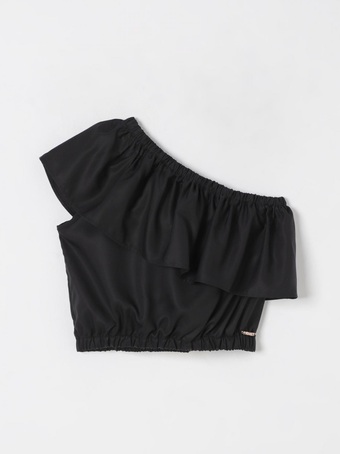 Twinset One-shoulder Top In Black