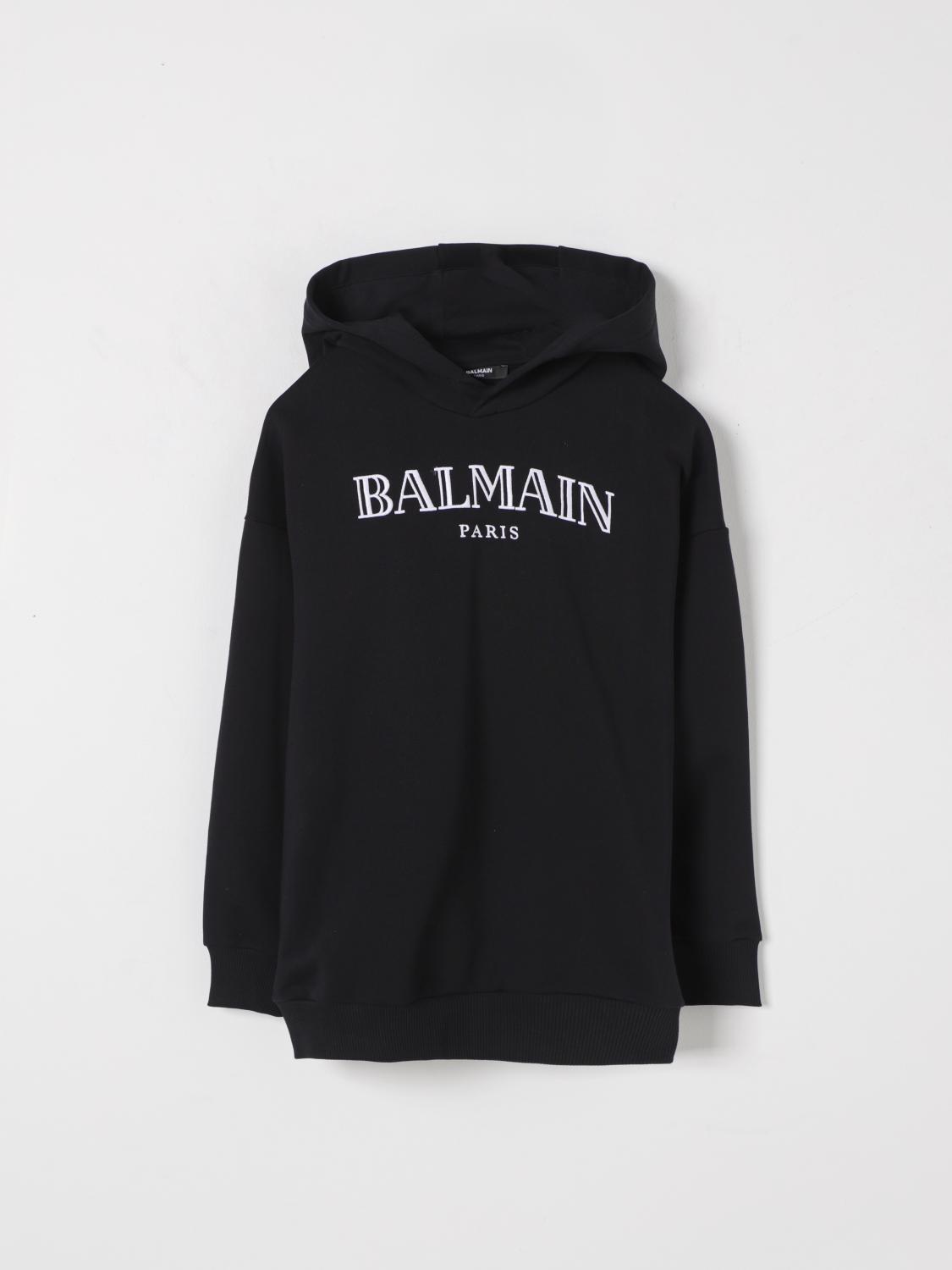 Shop Balmain Sweater Kids Color Black