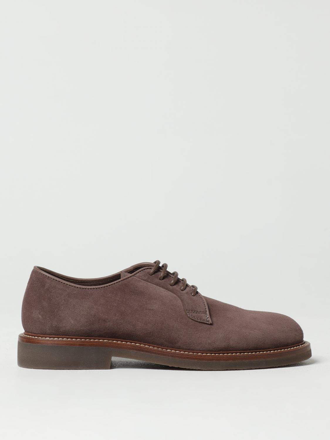 Brunello Cucinelli Brogue Shoes Men Color Coffee In Coffee