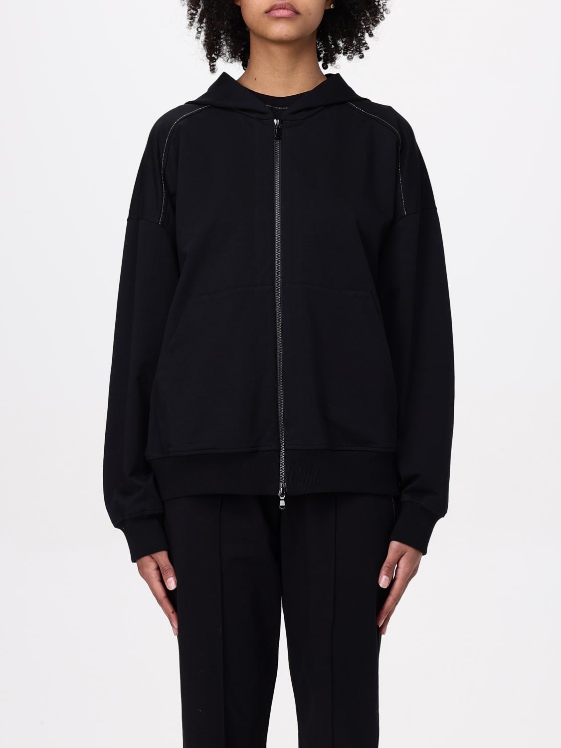 Brunello Cucinelli Sweatshirt Woman Color Black In Black