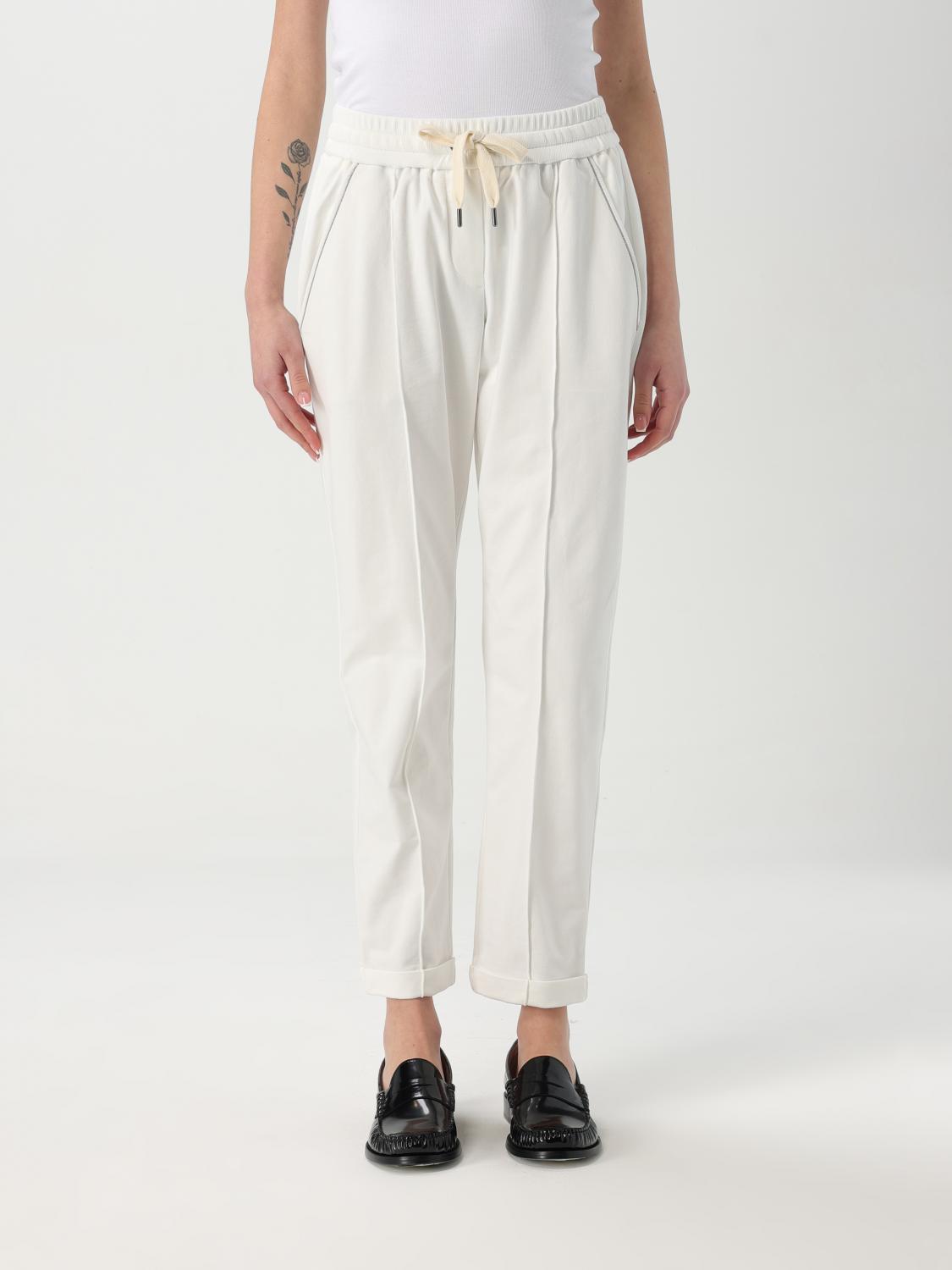 Brunello Cucinelli Pants Woman Color Natural In Natural
