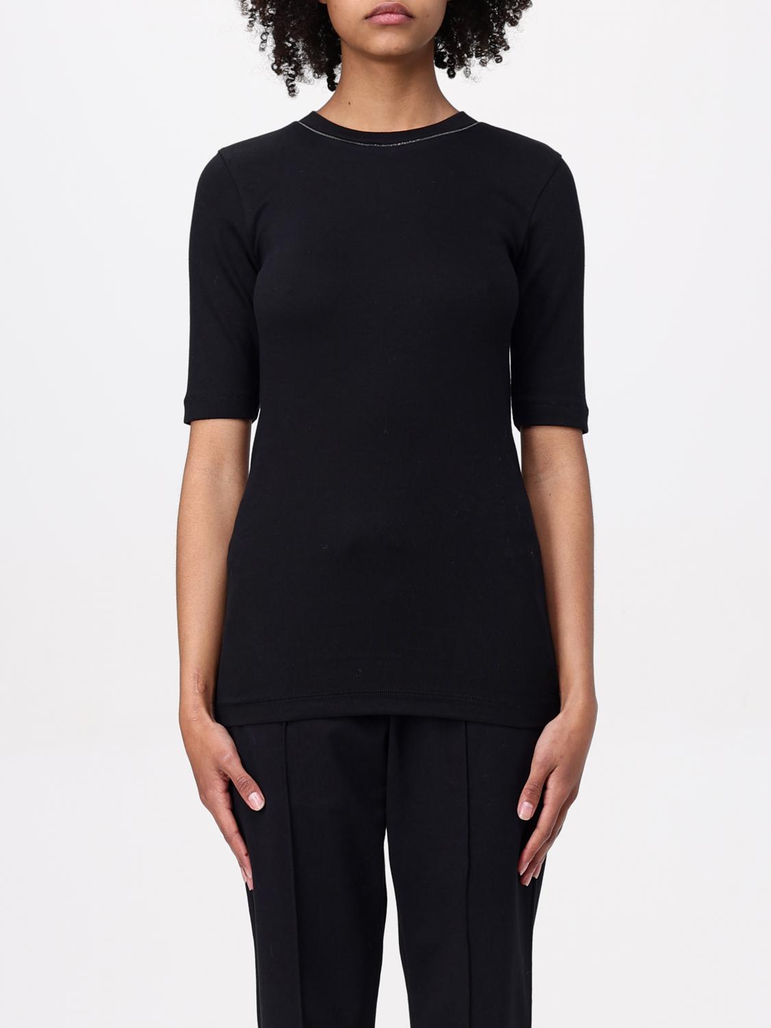 Brunello Cucinelli T-shirt  Woman Color Black In Black