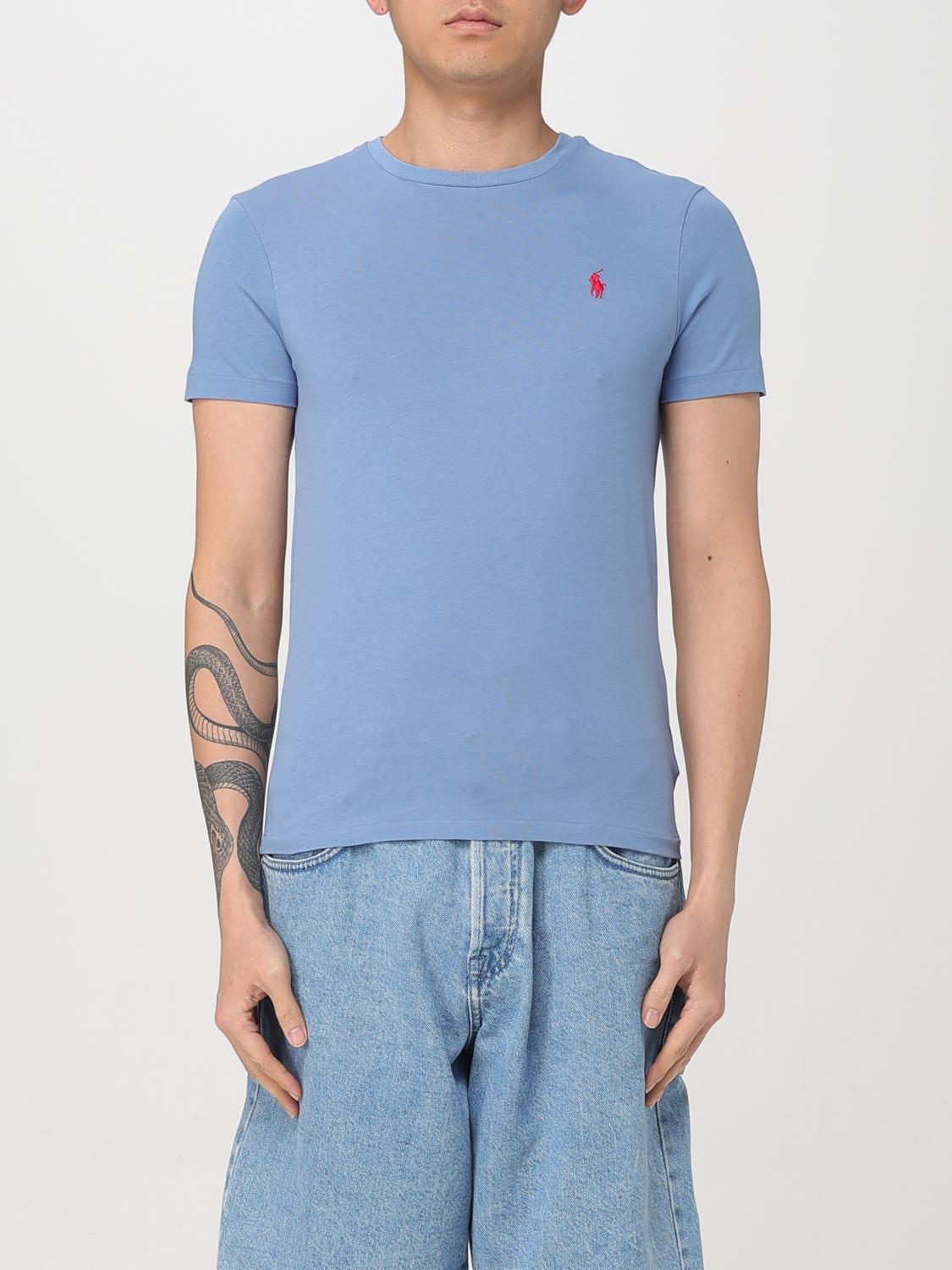 Polo Ralph Lauren T-shirt In Jersey Custom Slim-fit T-shirt In Blue