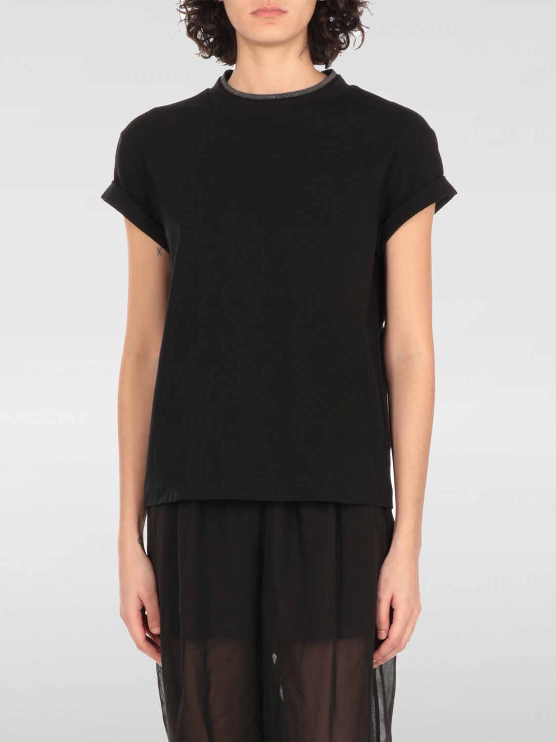 Brunello Cucinelli T-shirt  Woman Colour Black