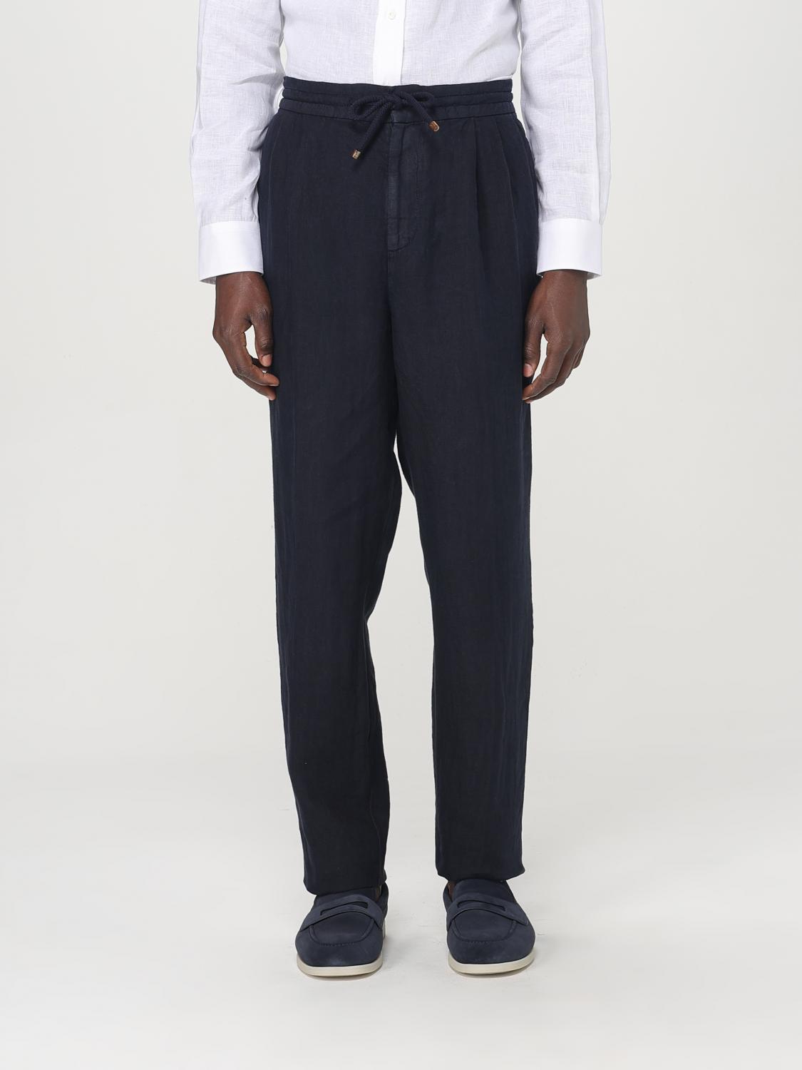 Brunello Cucinelli Pants Men Color Blue In Blue