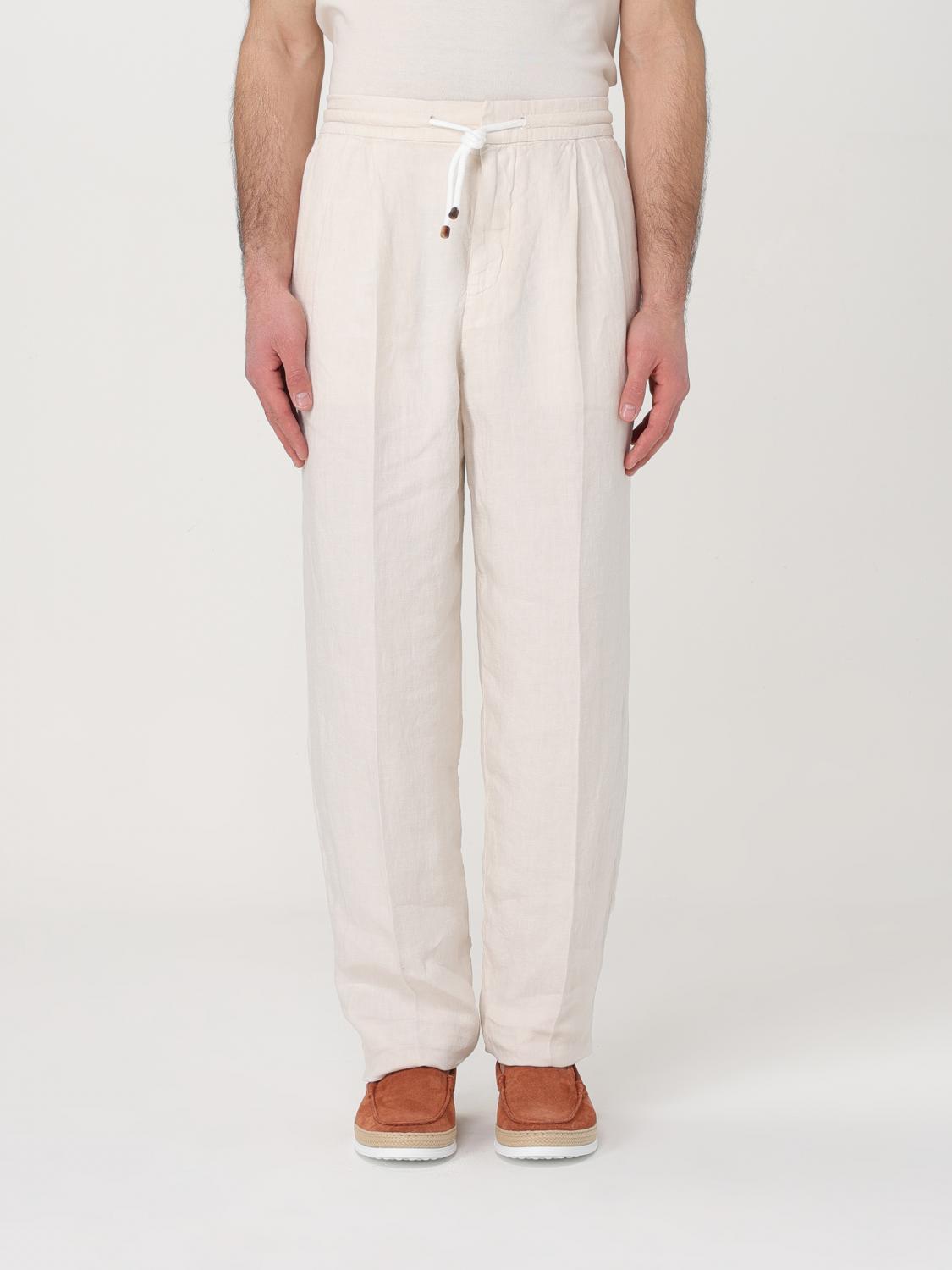 Brunello Cucinelli Pants Men Color Beige In Beige