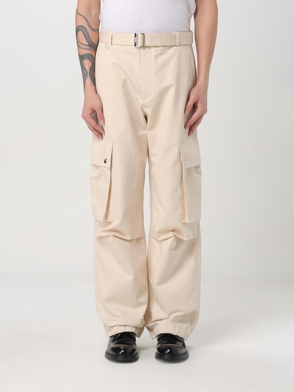 Jacquemus Cargo Gabardine Trousers In Beige