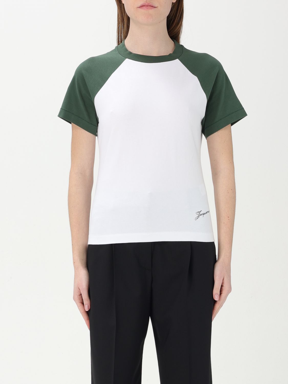 Shop Jacquemus T-shirt  Woman Color Green