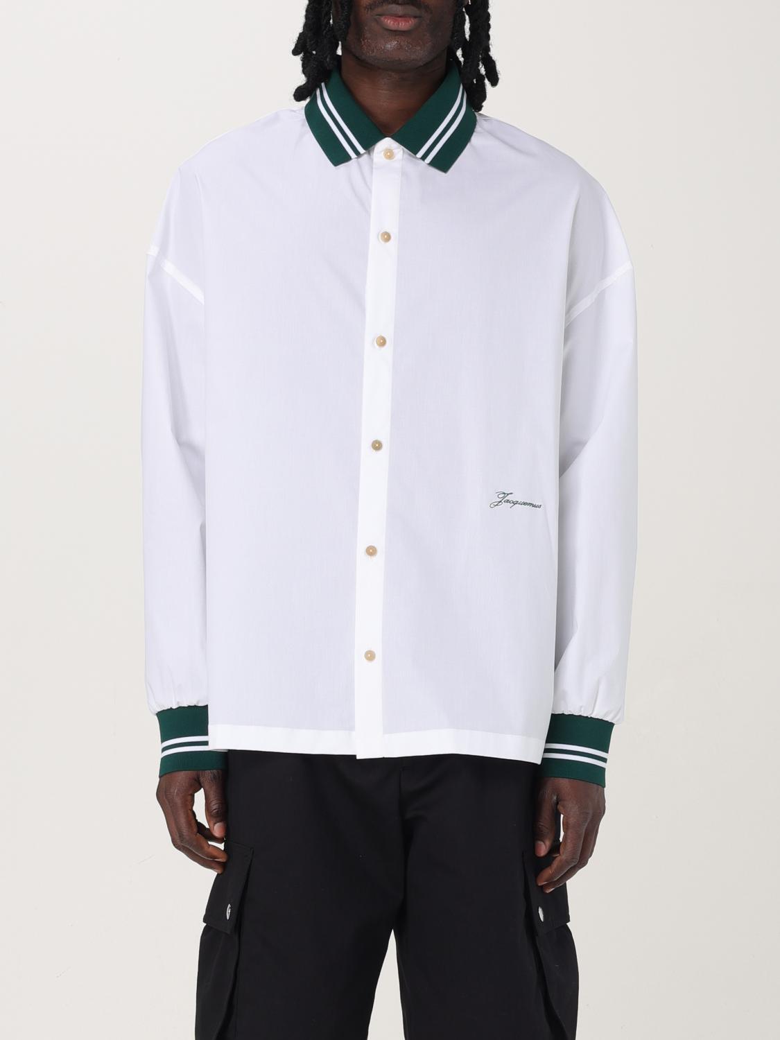 Jacquemus La Chemise Baseball White Shirt With Embroidered Logo On The Front In Cotton Man In White