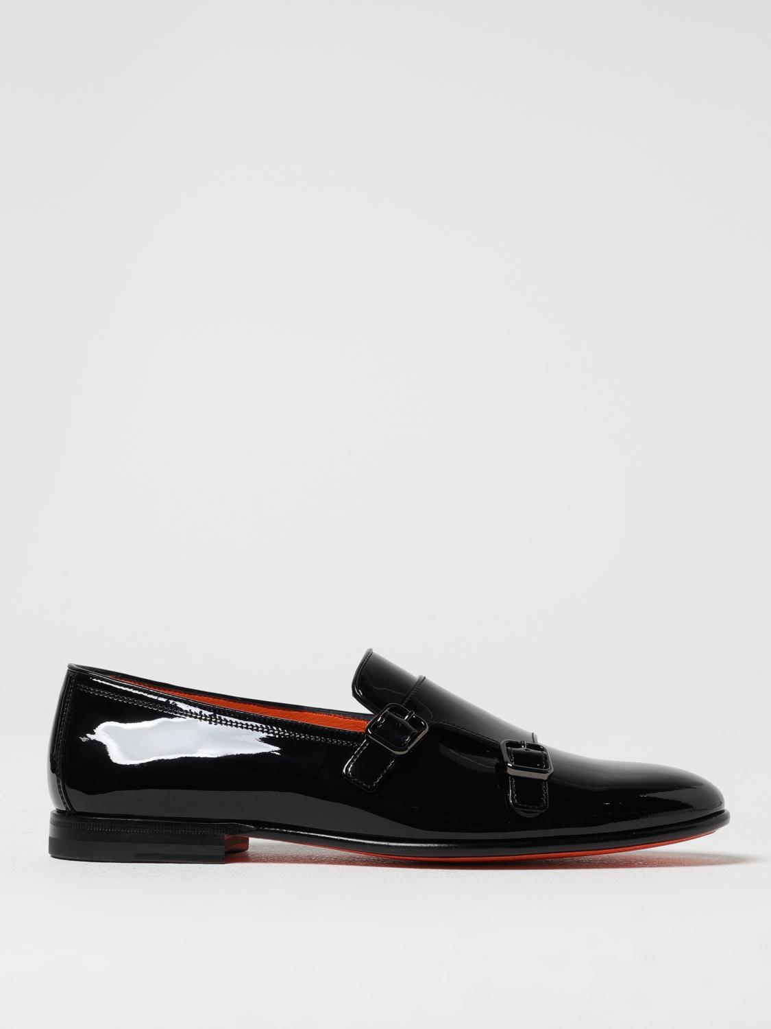 Santoni Brogue Shoes  Men Color Black In Black