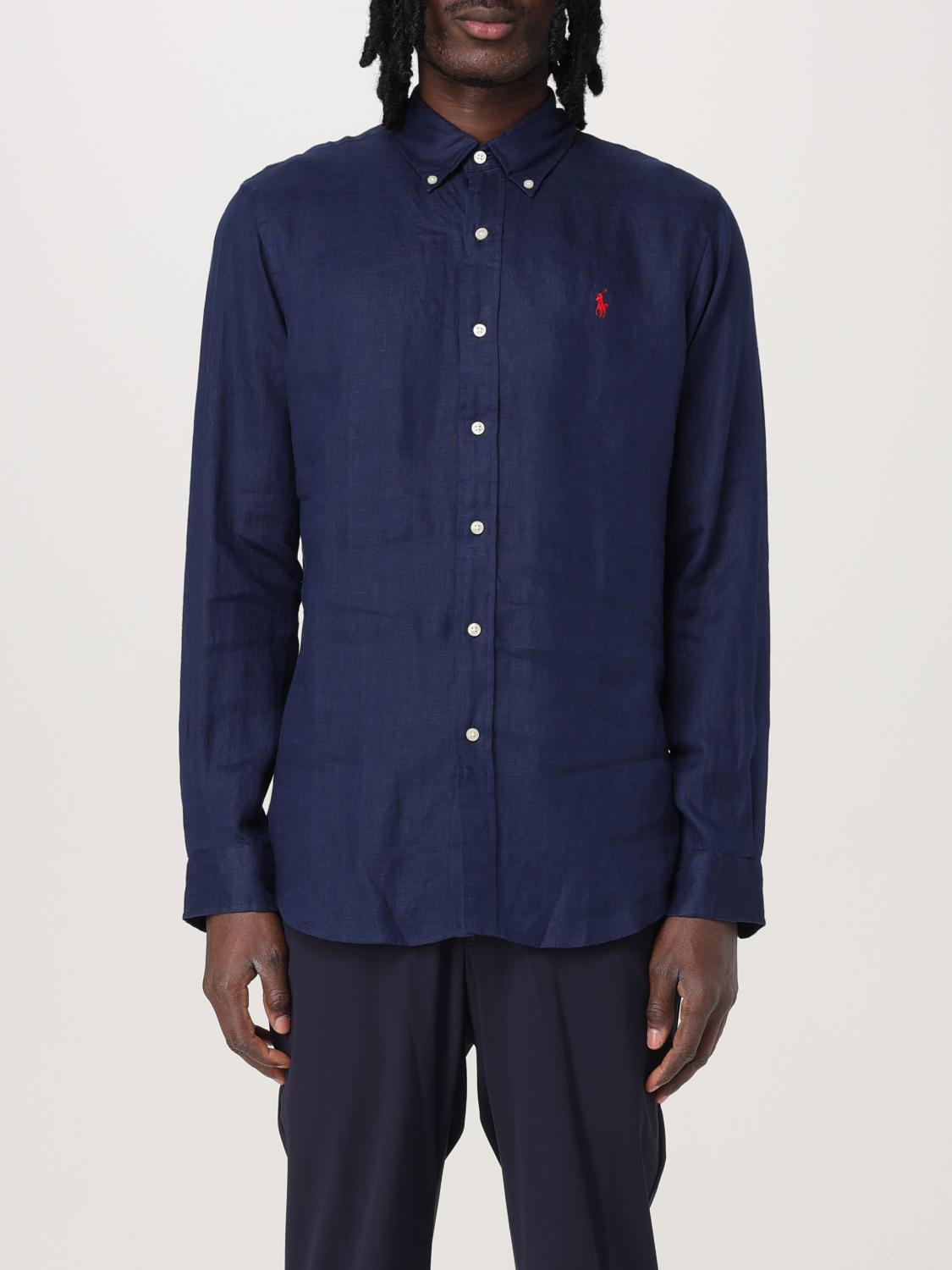 Shop Polo Ralph Lauren Shirt Men Color Blue