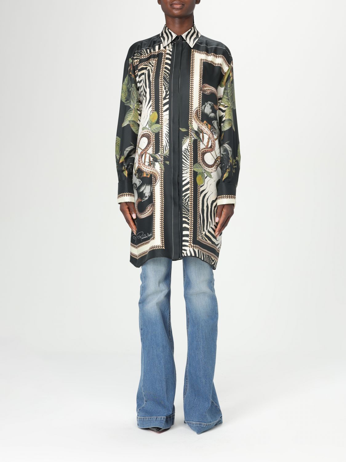Shop Roberto Cavalli Shirt Woman Color Black