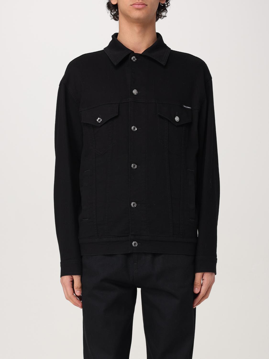 Dolce & Gabbana Black Wash Stretch Denim Jacket In Black