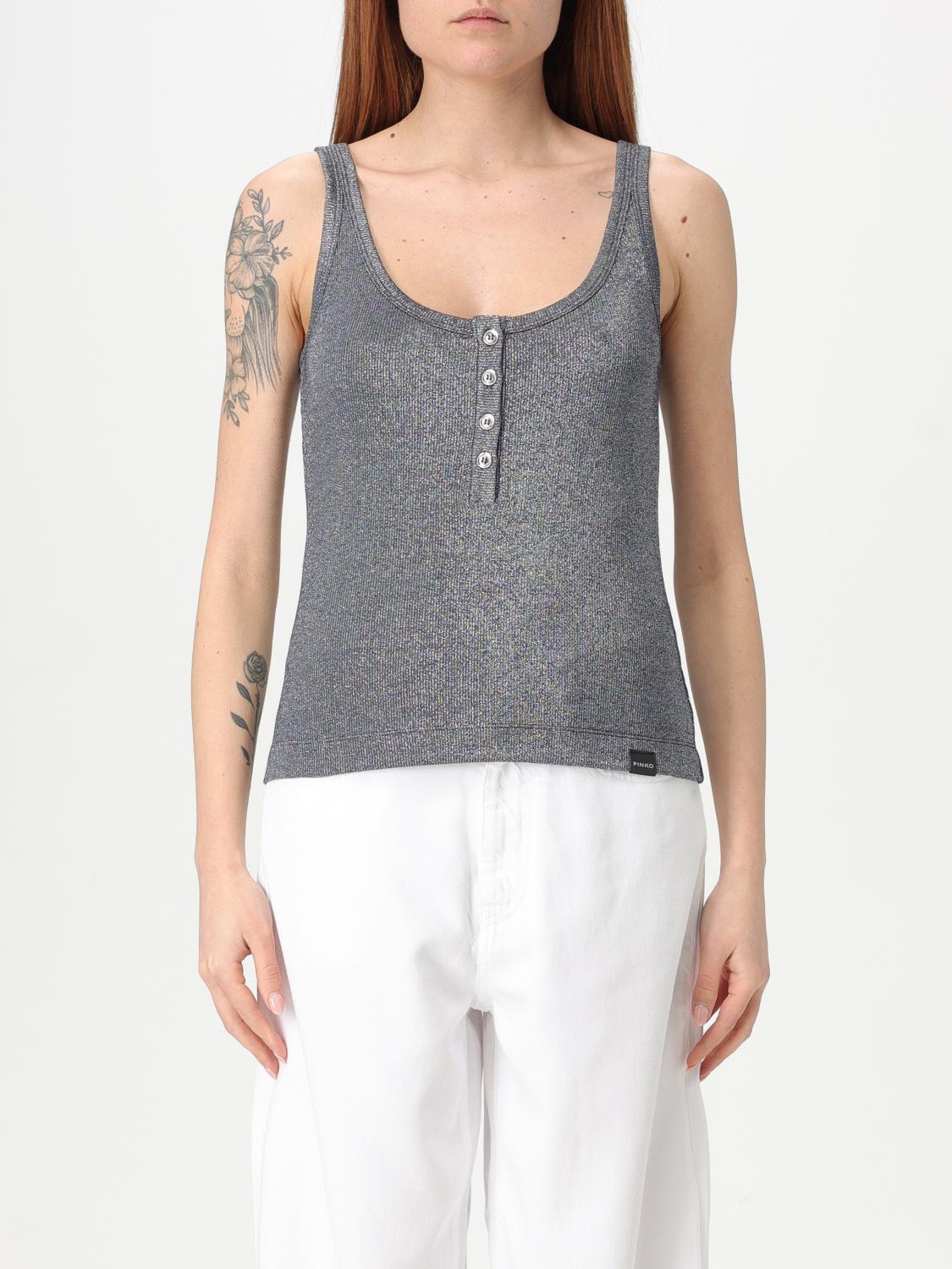 Shop Pinko Top Woman Color Blue