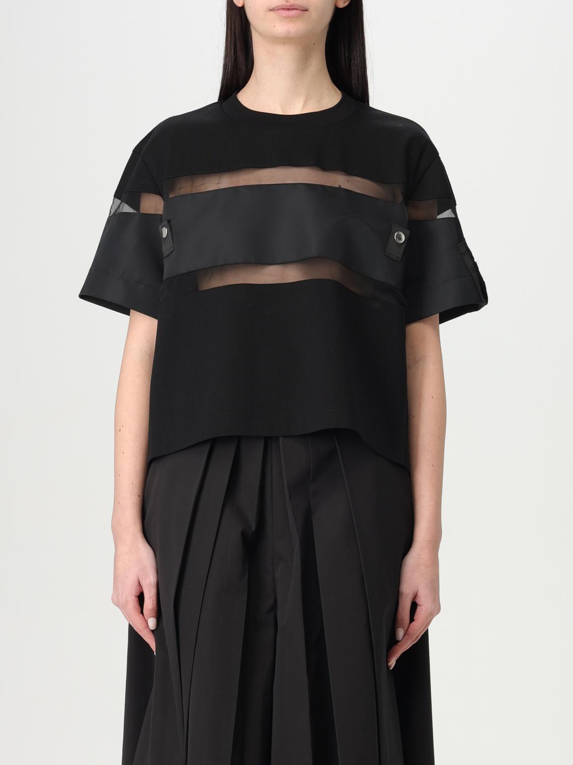 Sacai T-shirts And Polos In Black