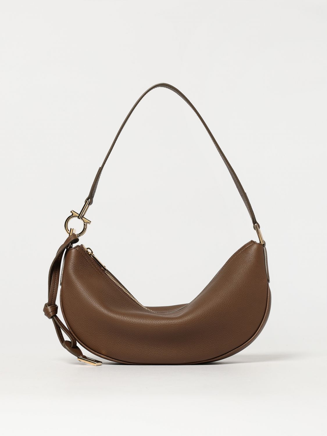 Shop Ferragamo Shoulder Bag Woman Color Brown