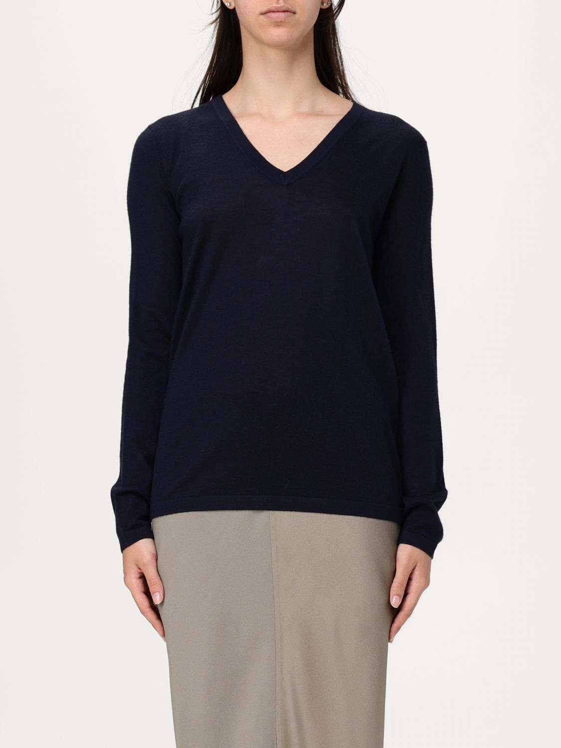 Lisa Yang Sweater Woman Color Black In Blue