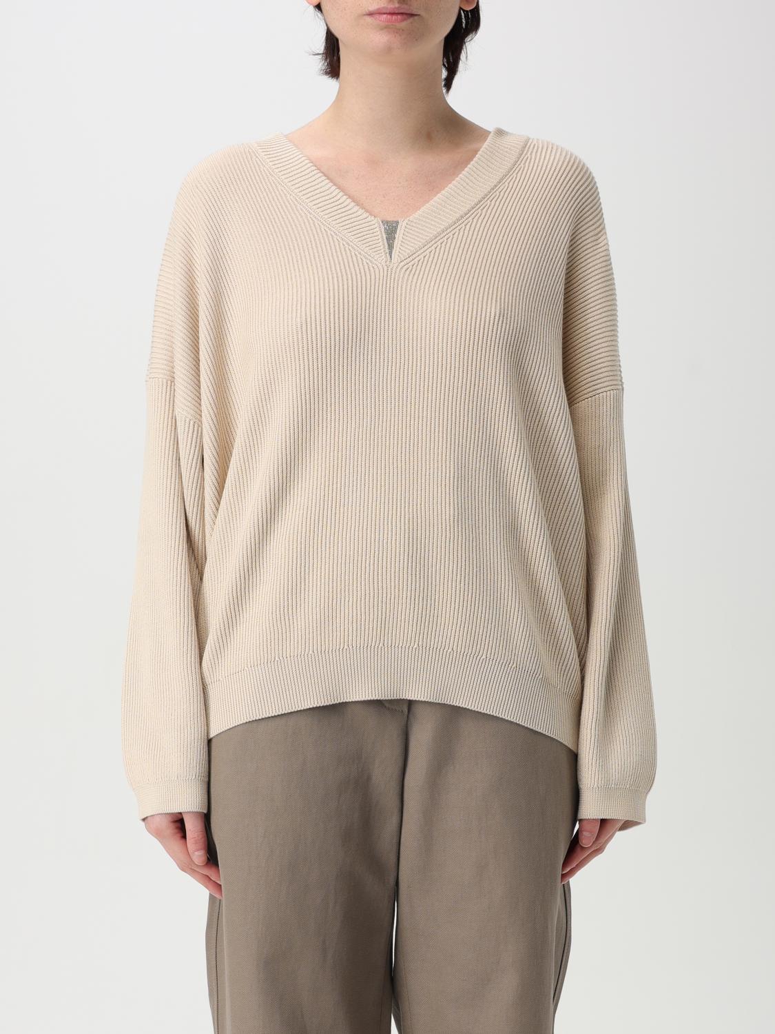 Brunello Cucinelli Batwing-sleeve Sweater In Butter