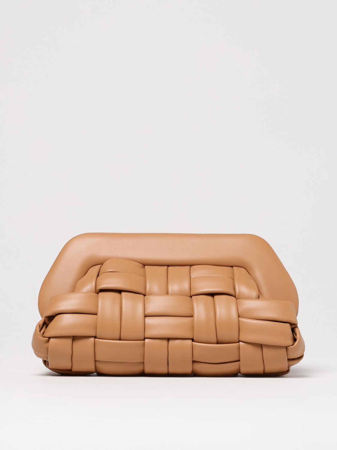 Themoirè Clutch Woman Color Brown In Brown