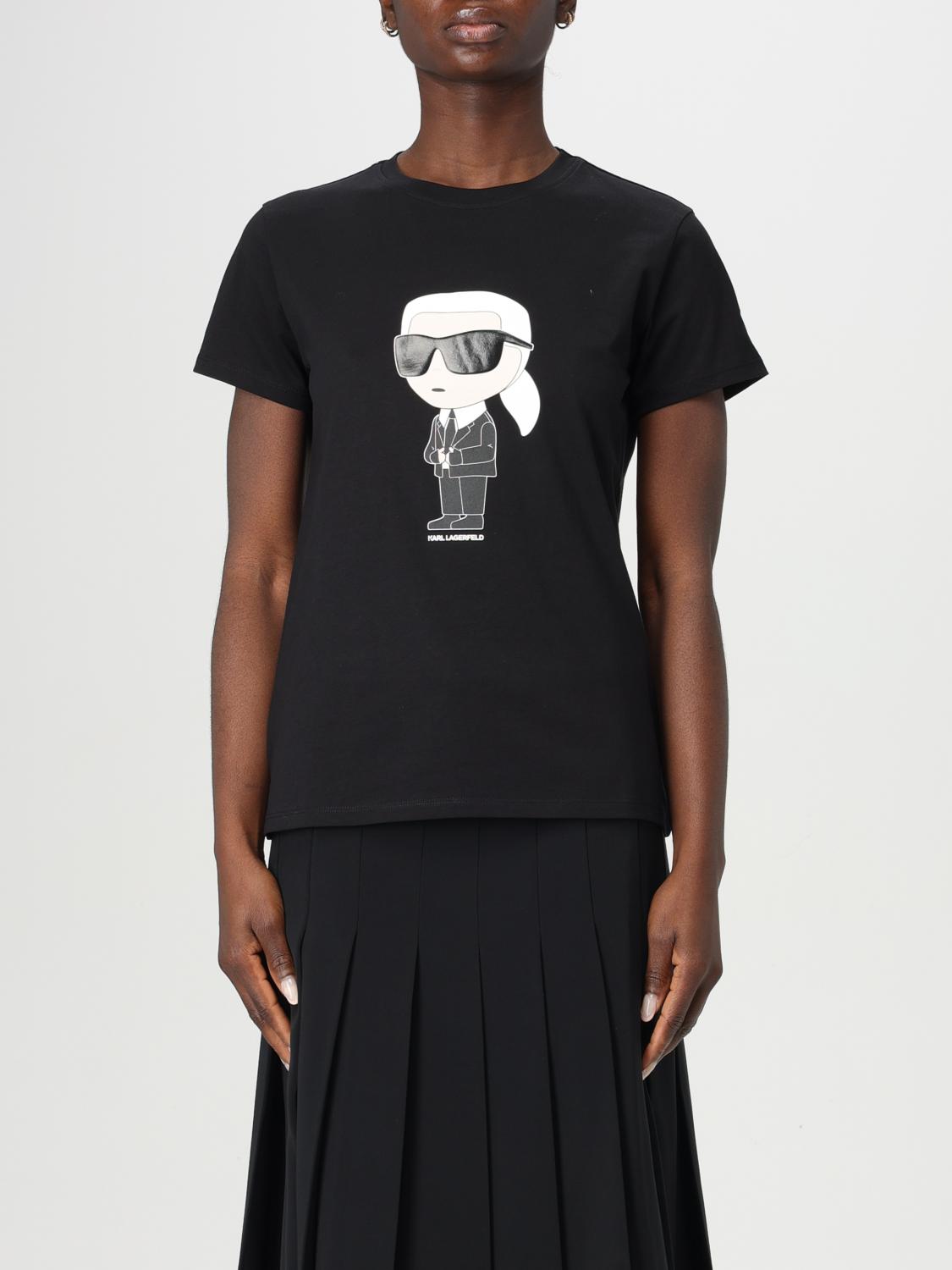 Karl Lagerfeld Graphic-print Short-sleeve T-shirt In Black