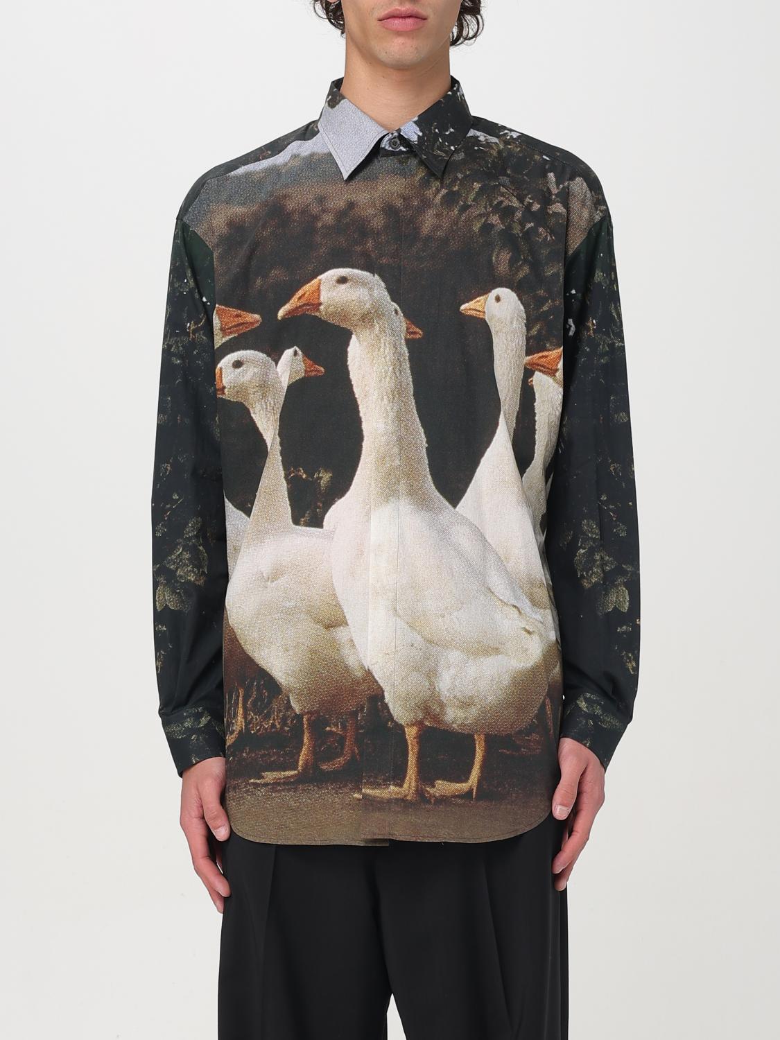 Moschino Voile Shirt Goose In Multicolor
