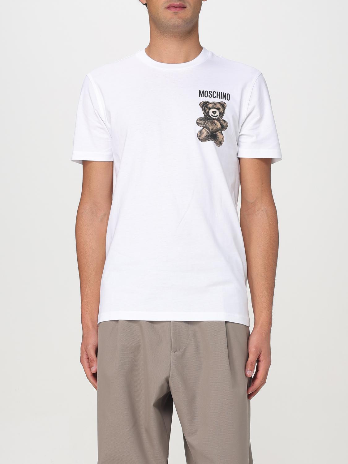 Moschino Teddy Logo Print Crewneck T-shirt In White