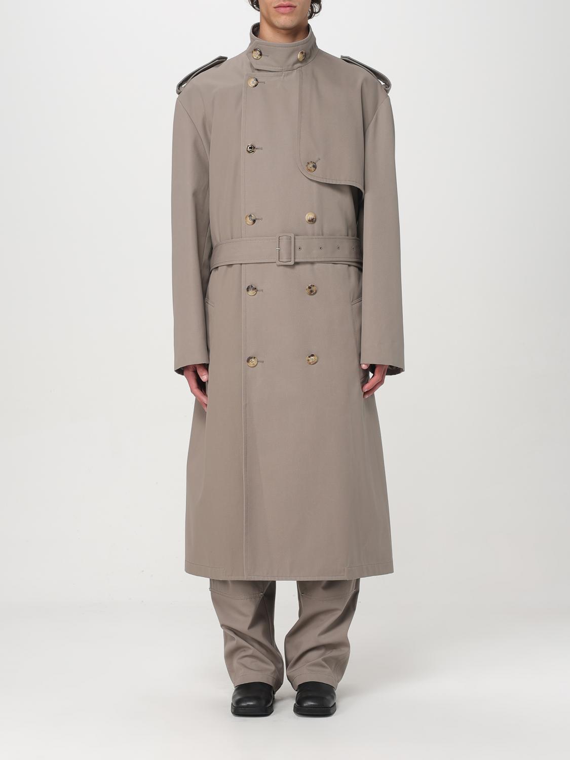 Moschino Gabardine Trench Coat Tailored Twist In Beige