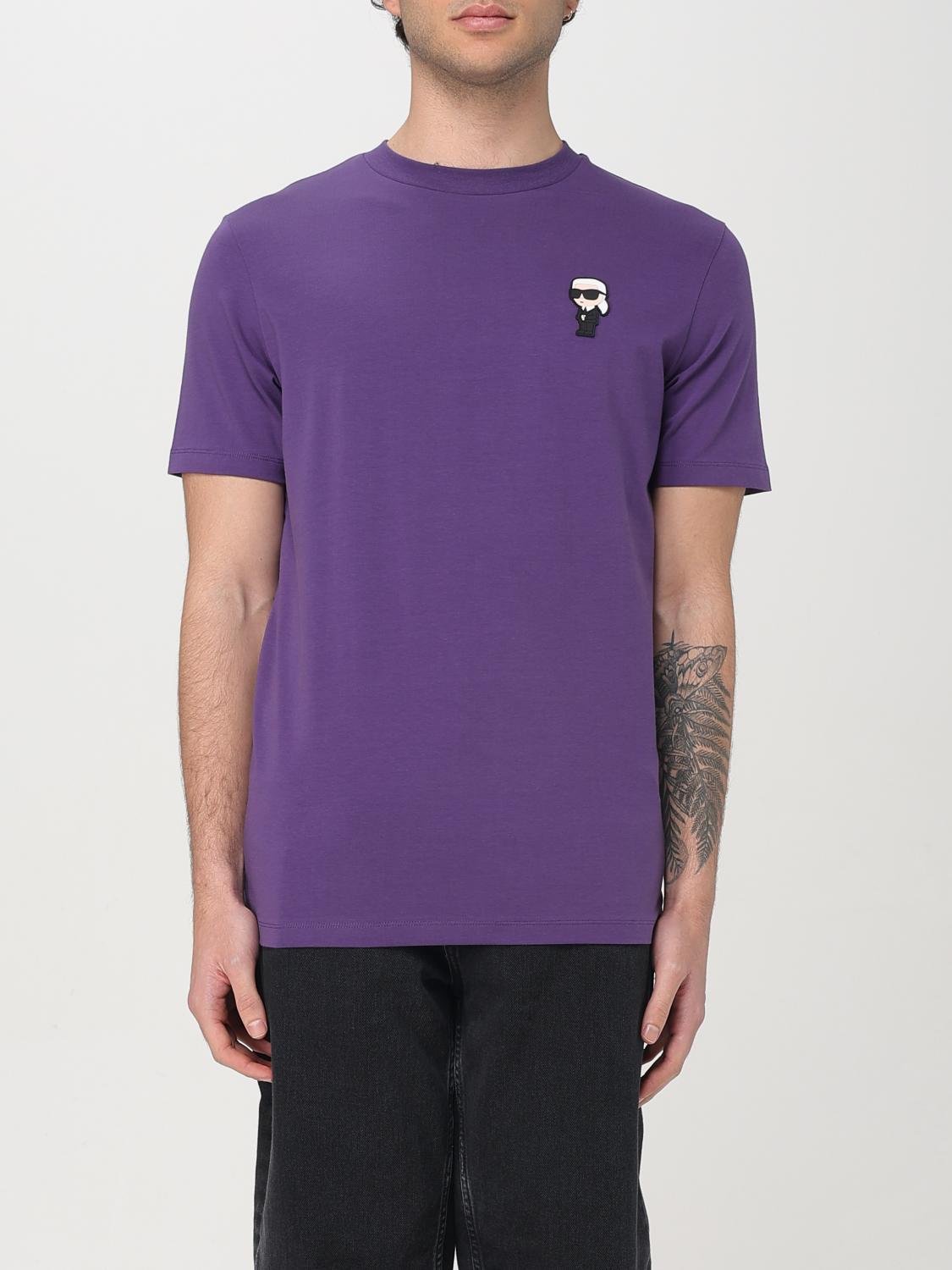 Karl Lagerfeld T-shirt Men Color Violet In Violet