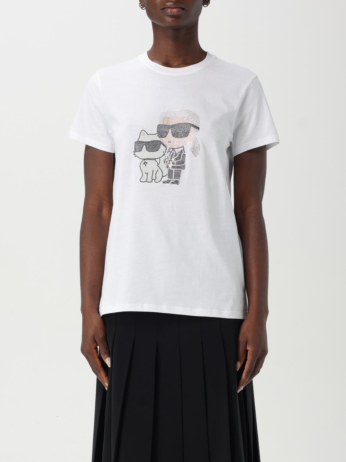 Karl Lagerfeld Ikon Choupette T-shirt In White