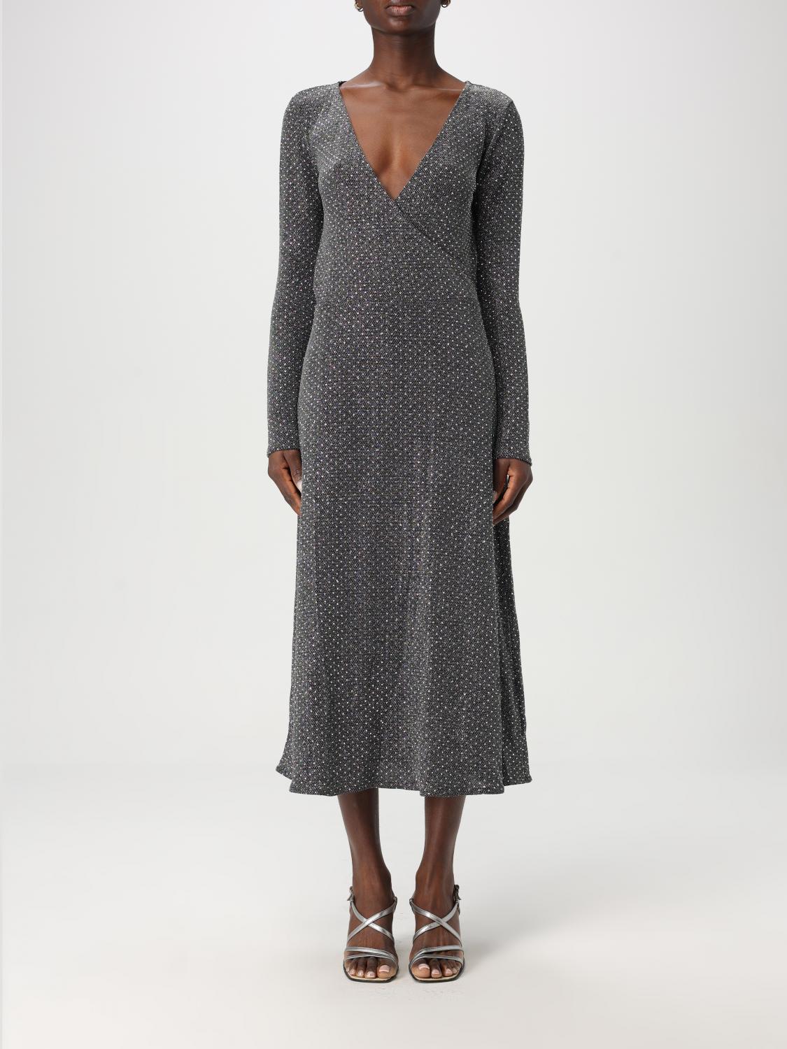 Karl Lagerfeld Dress Woman Color Lead In Lead