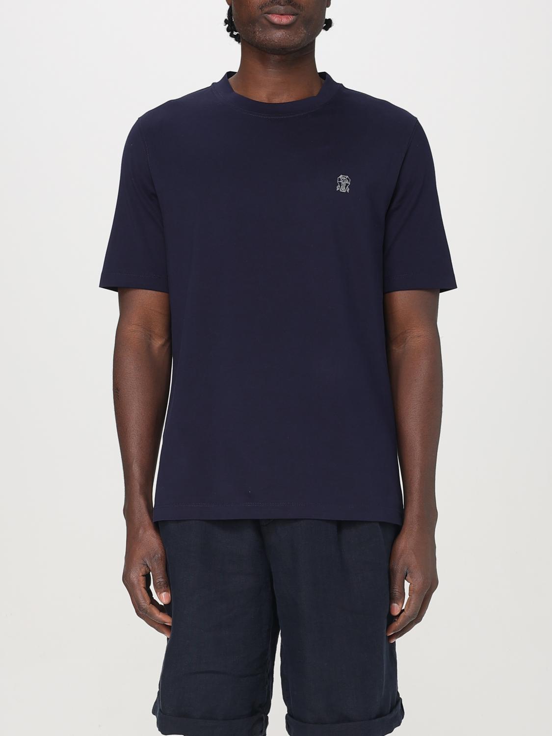 Brunello Cucinelli T-shirts In Blue