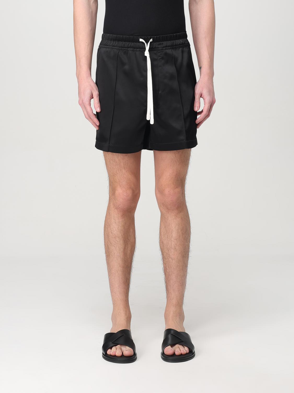 Tom Ford Satin Bermuda Shorts With Pockets And Elastic Waistband In Black